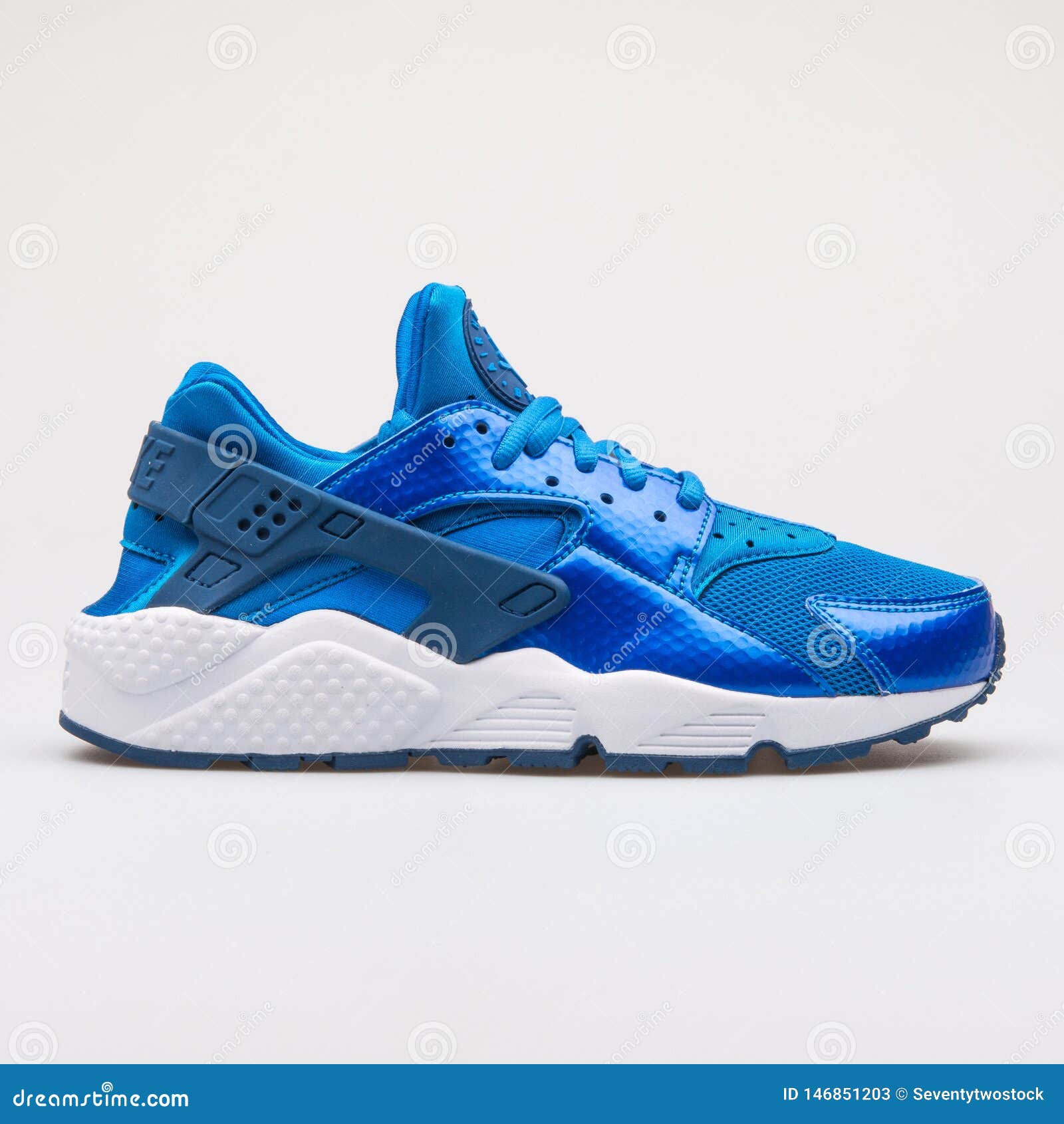 Nike Air Huarache Run Blue and White Sneaker Editorial Stock Photo - Image  of colour, leather: 146851203