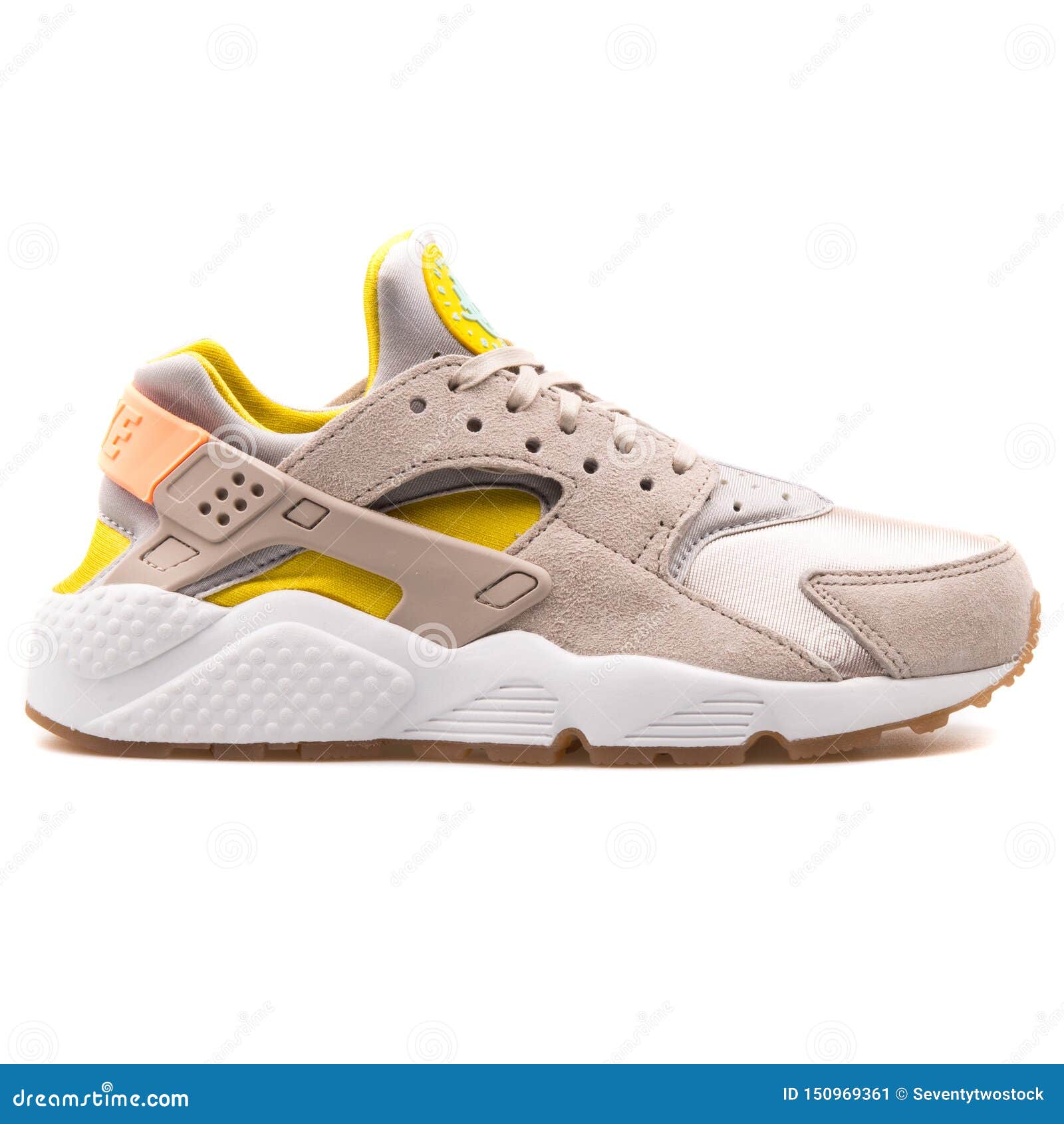 Nike Air Huarache Sneakers in White, Safety Orange, Stadium Green, & Black  | REVOLVE