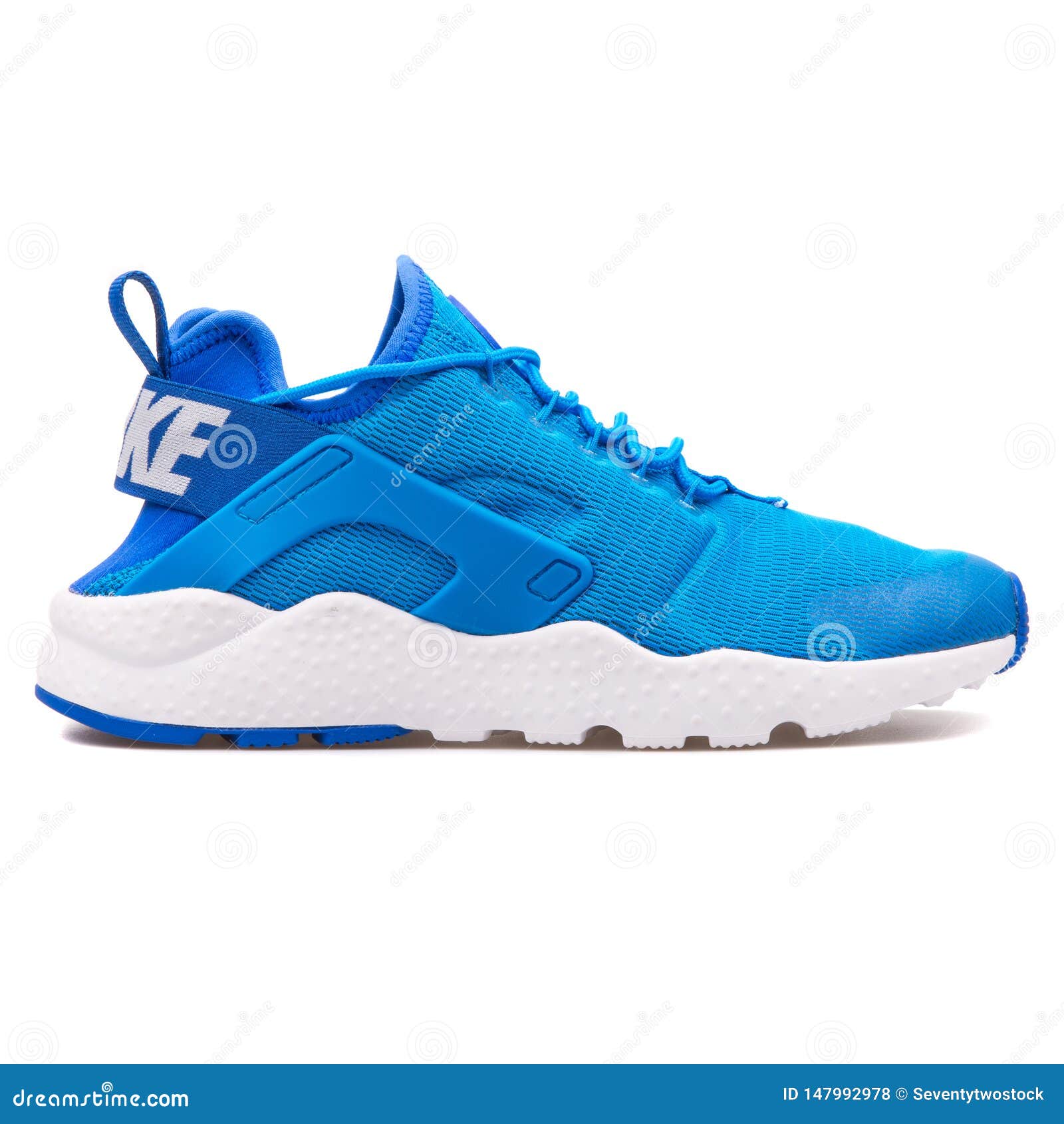 nike air huarache run ultra blu Nike Air Huarache Run Ultra Blue and White Sneaker Editorial Stock