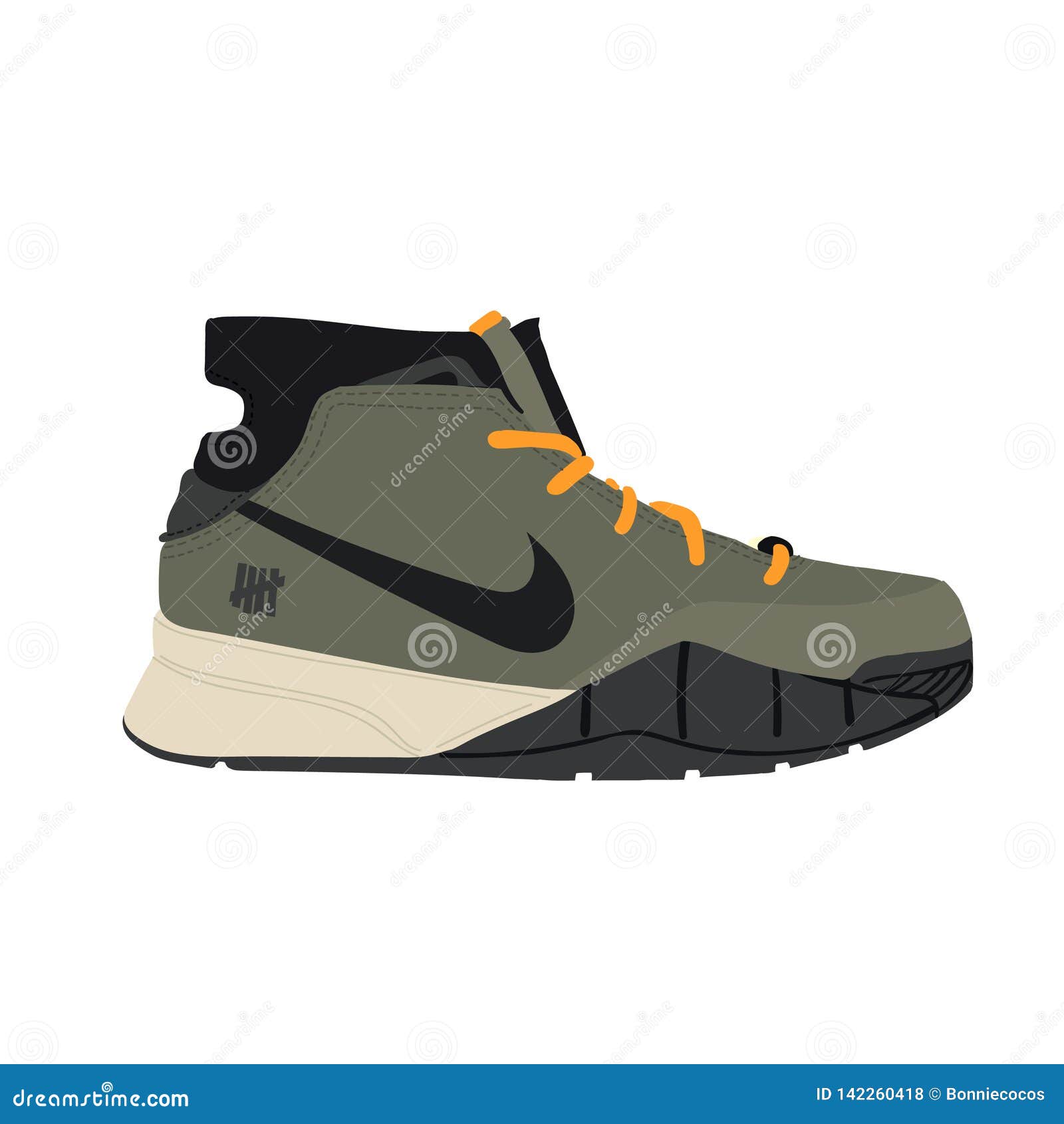 Nike Trainer. Flat Design. Vector Illustration Editorial Stock Photo - Illustration of shoes, athletic: 142260418