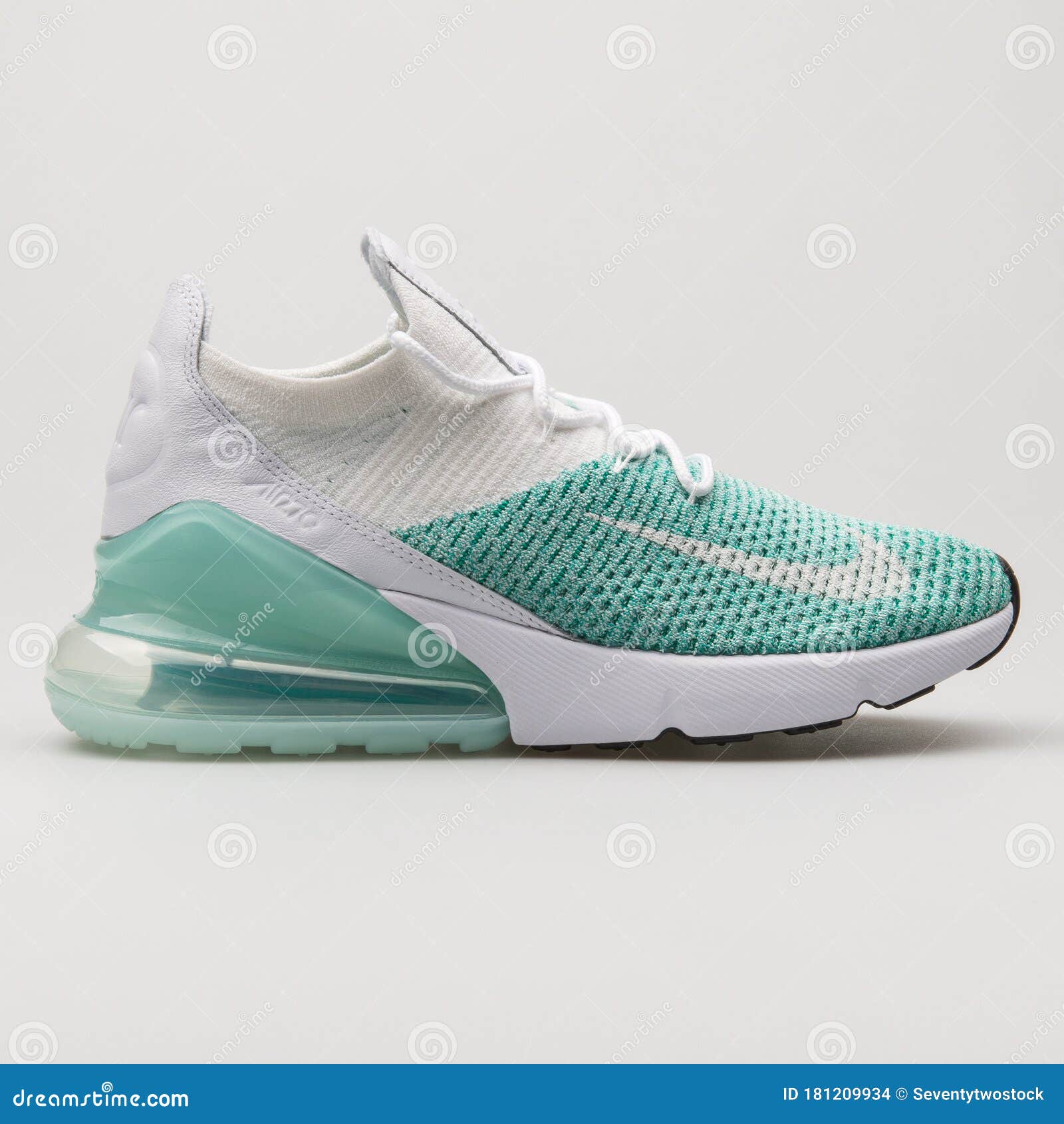 Nike Air 270 Flyknit Green and Sneaker Editorial Stock - Image of lifestyle, nike: 181209934