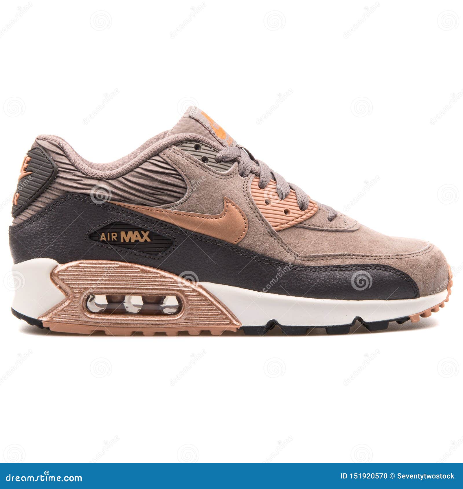 ansiedad Rebobinar vértice Nike Air Max 90 Leather Bronze and Beige Sneaker Editorial Image - Image of  casual, nike: 151920570