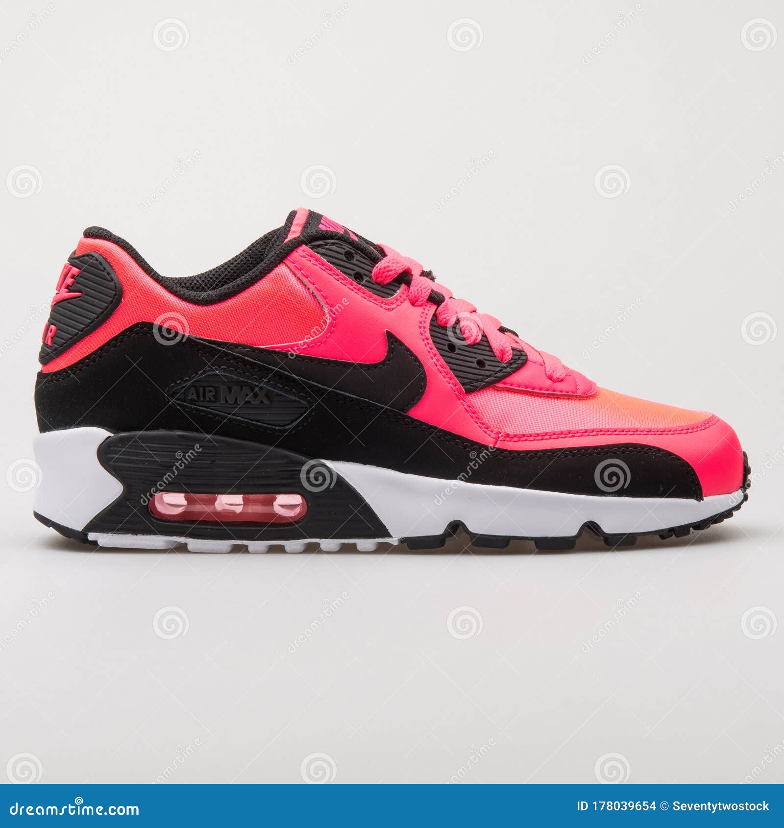 Nike Air Max 90 Mesh Pink, Black White Sneaker Stock Image - Image of sneaker: 178039654