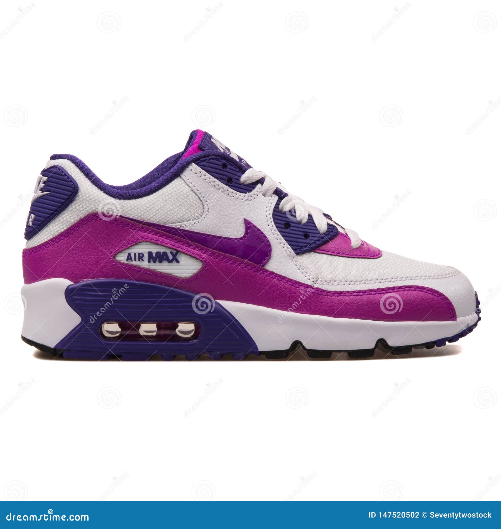 Nike Air Max 90 Mesh White, Violet And Purple Sneaker Editorial ...