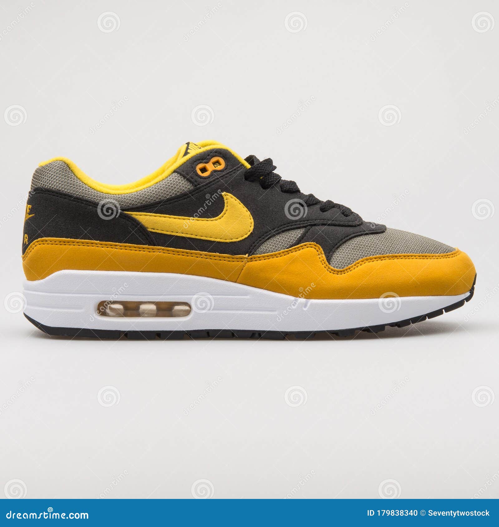 Nike Air Max 1 Premium Yellow, Black, Grey and White Sneaker Editorial  Image - Image of accessories, life: 179838340