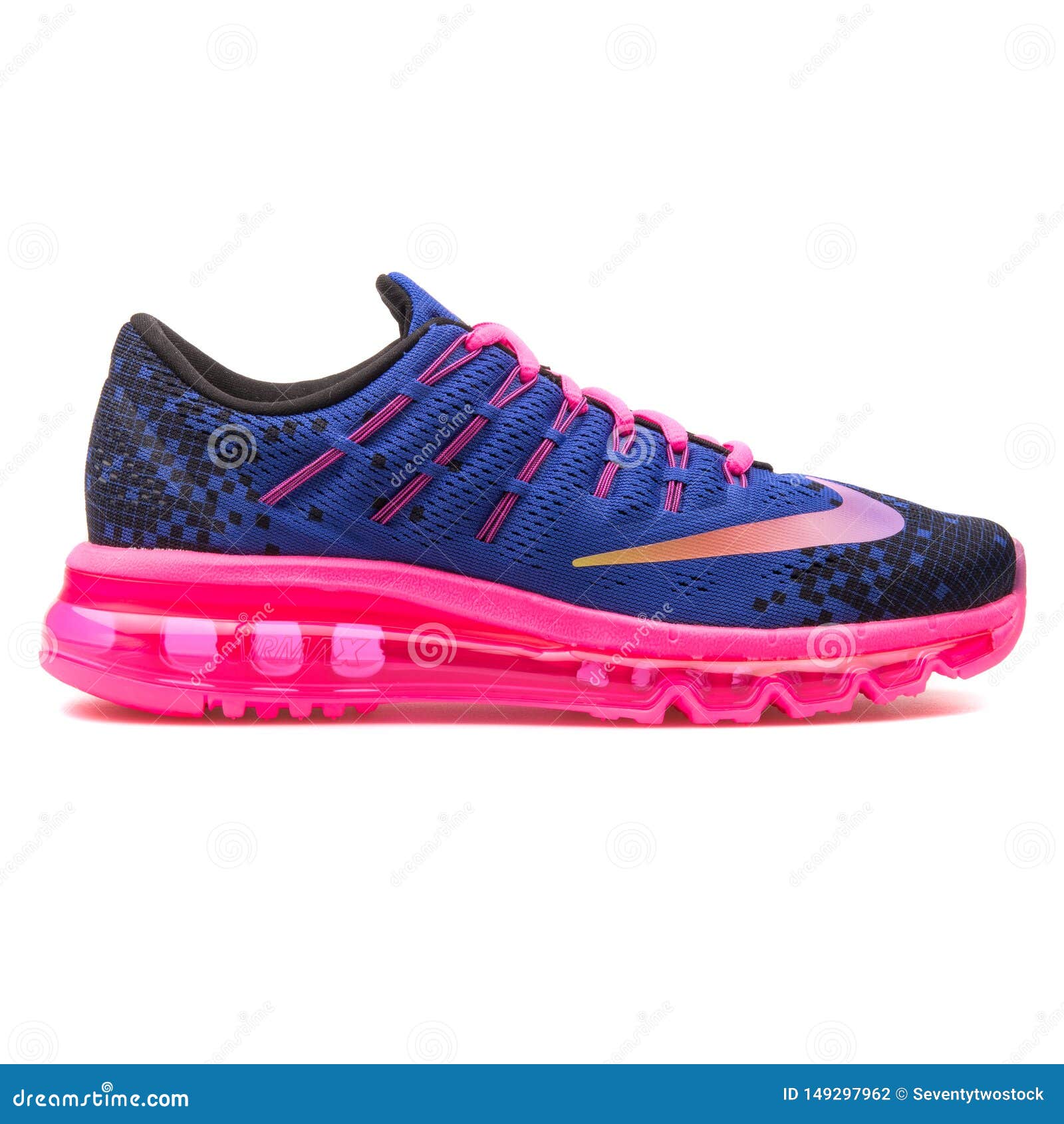 Nike Air Max Print Blue, Black and Pink Sneaker Photography - Image of shoes, 149297962