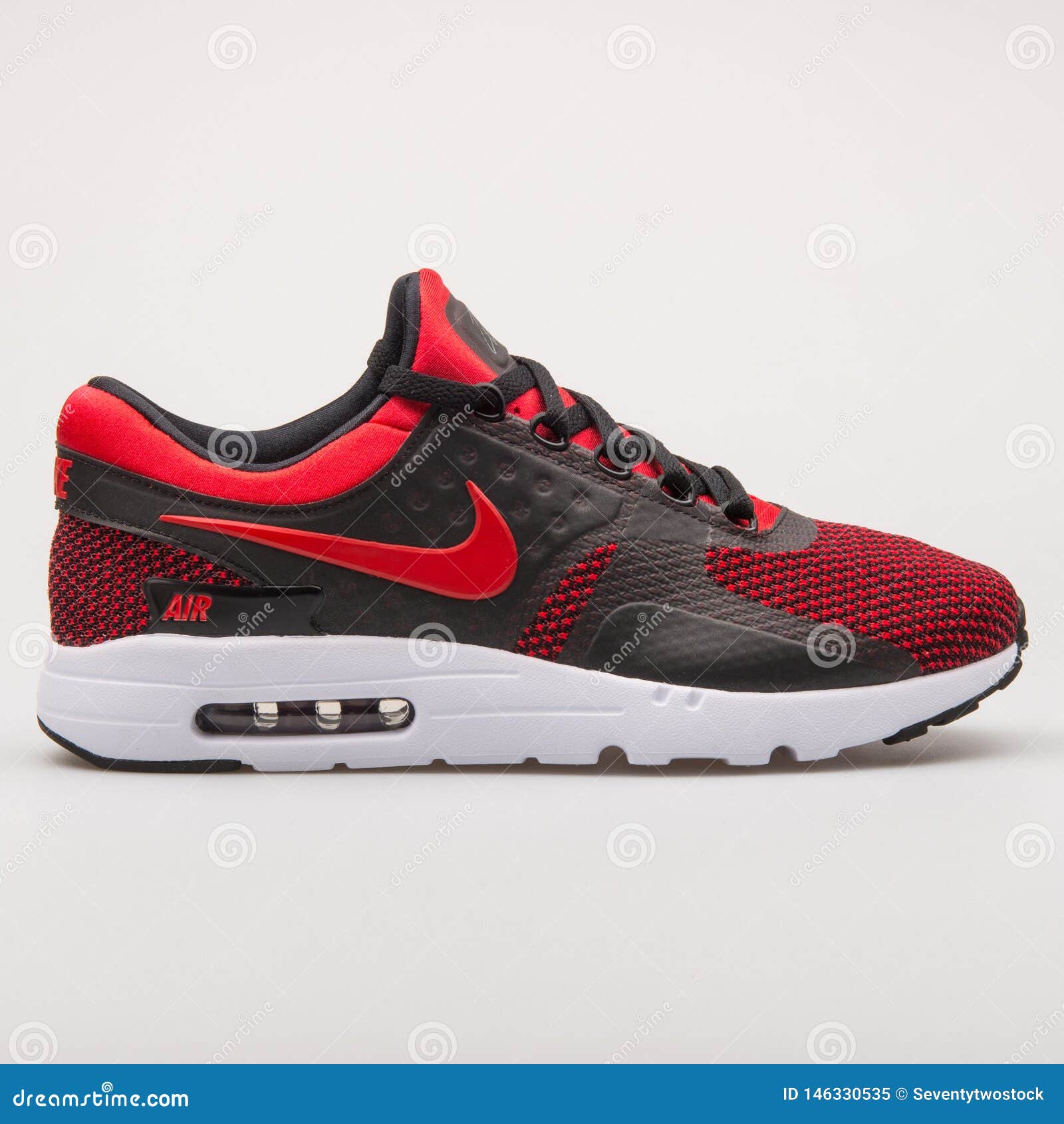 Nike Air Max Zero Black Red Sneaker Editorial Image - Image of activity, object: 146330535