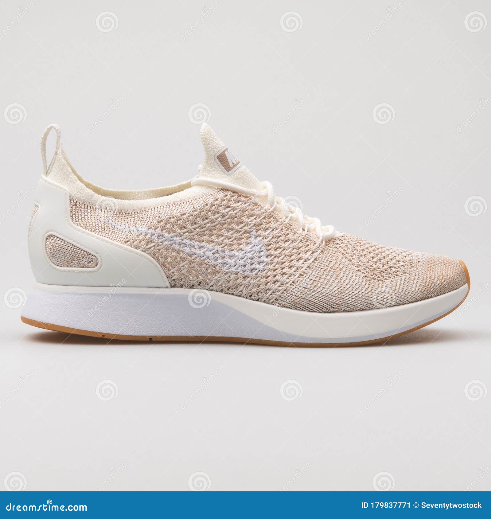 Nike Air Zoom Mariah Flyknit Racer Beige and White Sneaker Editorial Photo - Image of exercise