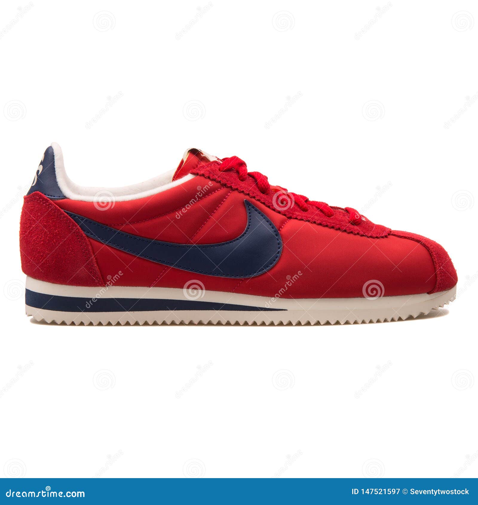 Classic Cortez Nylon AW Red Sneaker Editorial Photography - Image of kicks, item: 147521597