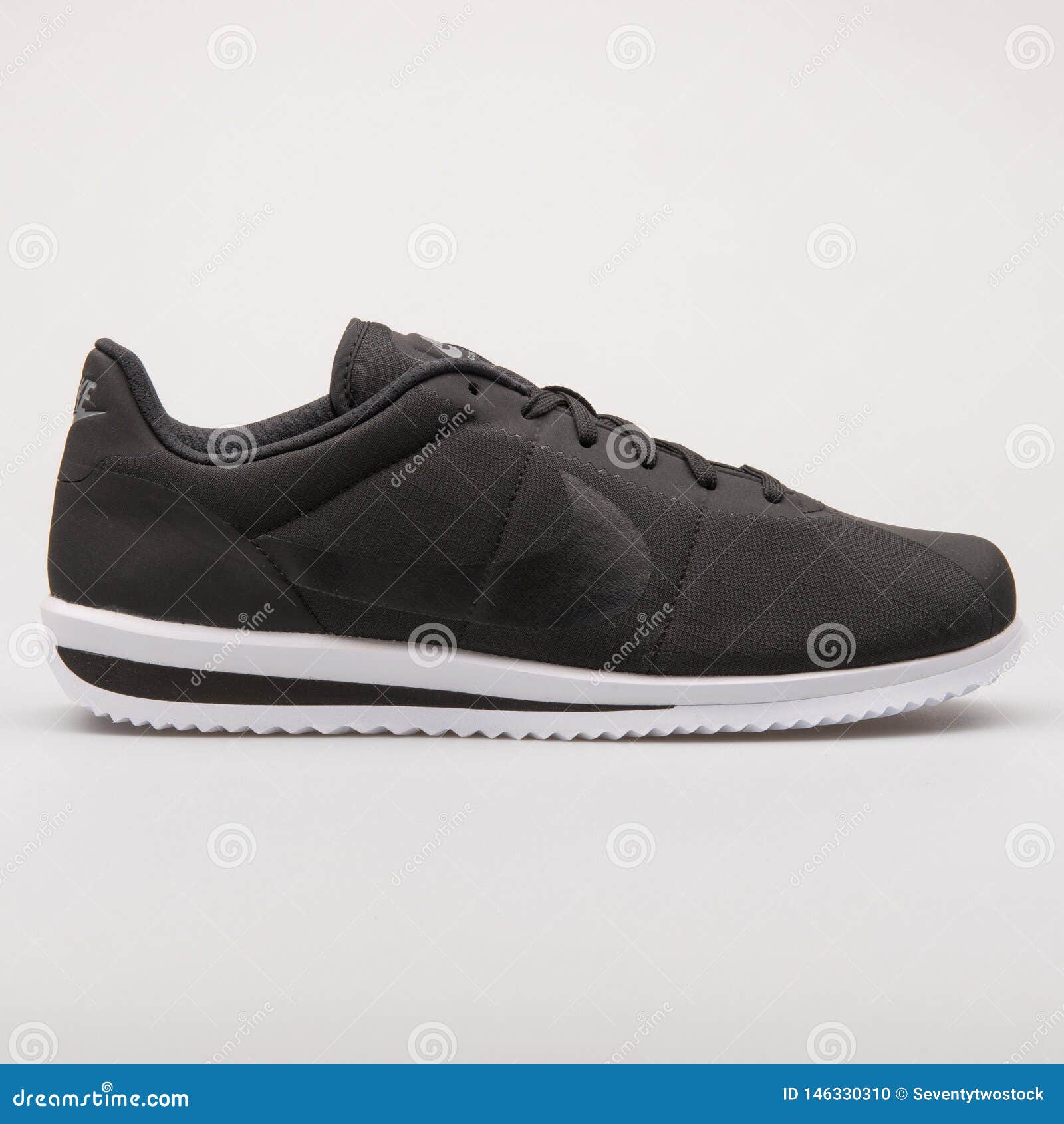 Nike Cortez Black Sneaker Editorial Image - Image of isolated, shoes: 146330310