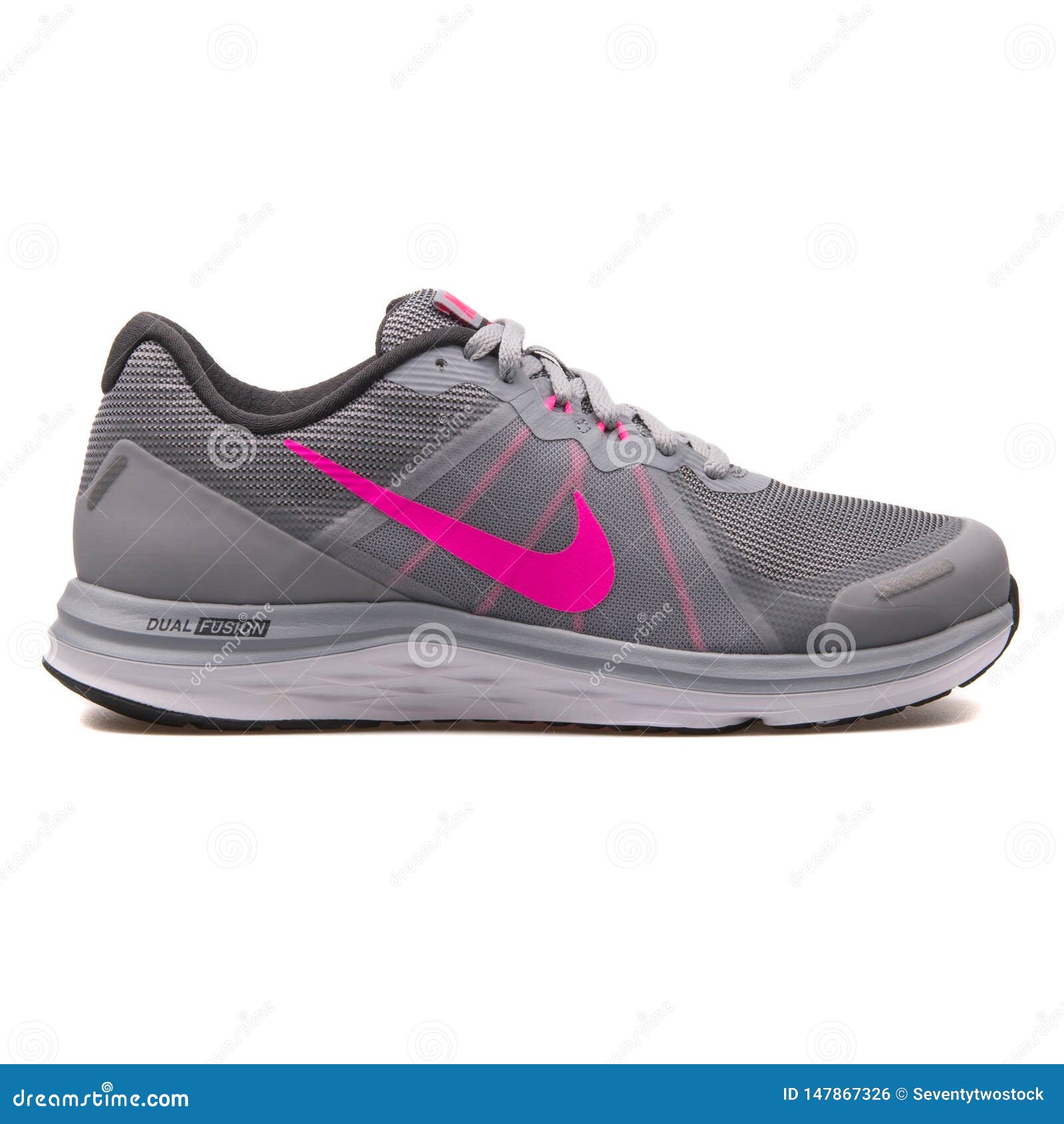 Nike Dual Fusion X 2 Grey Pink Sneaker Editorial Photo - of equipment, leather: 147867326