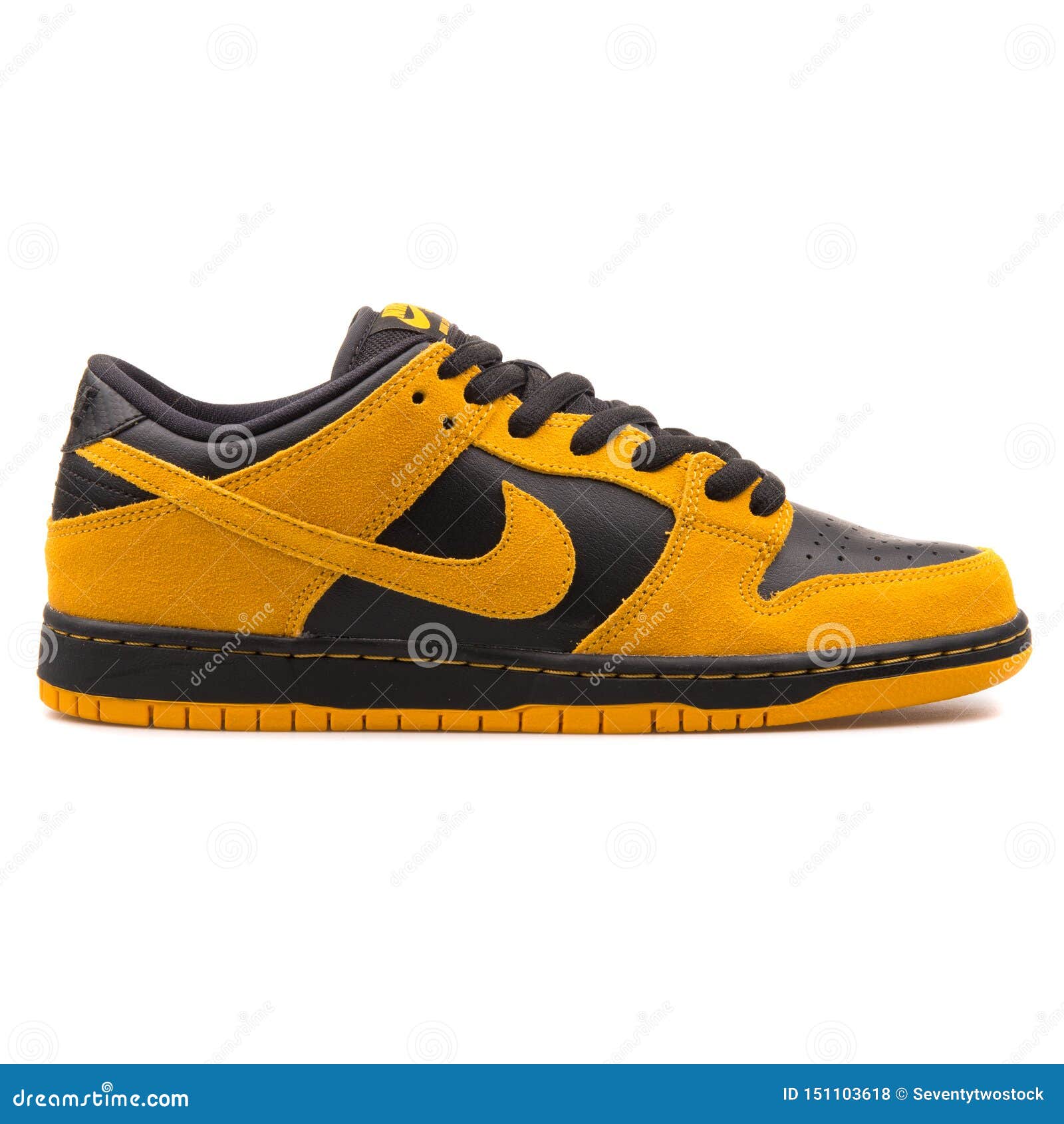 Nike Dunk Low Pro SB Gold and Black Sneaker Editorial Stock Photo - Image of product