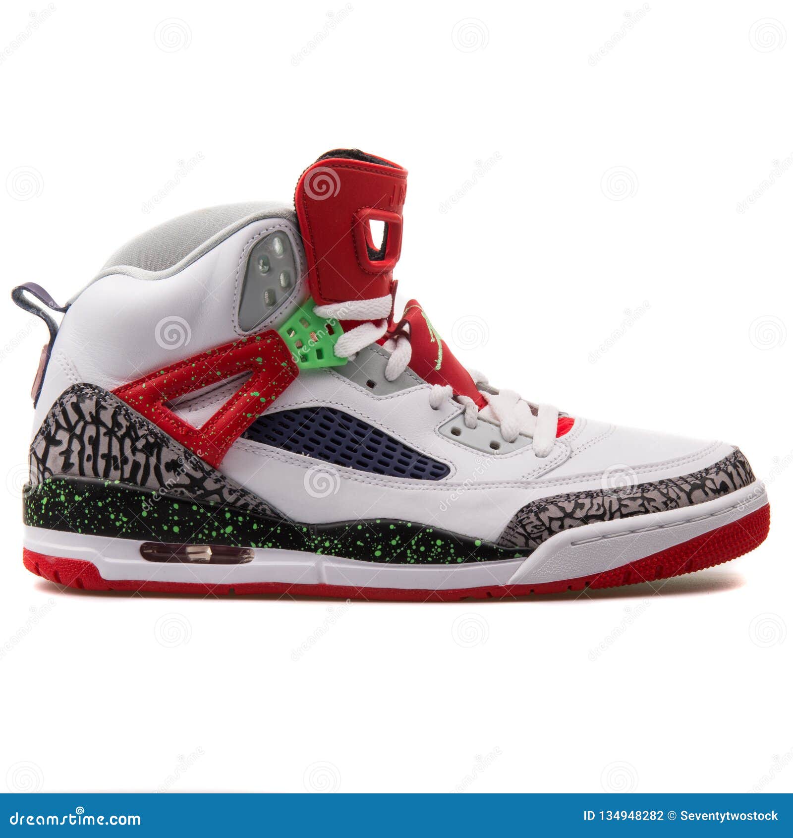 jordan spizike white red green