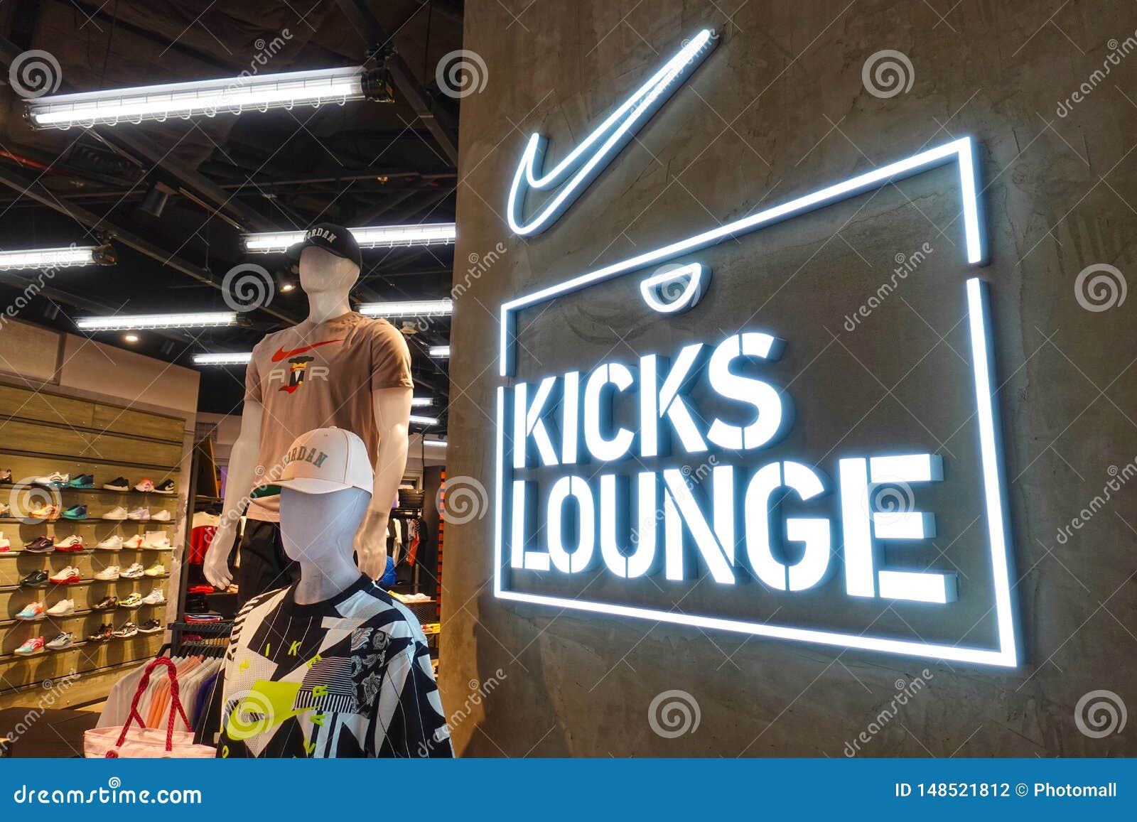 Nike Kicks Lounge Sports Retail Shop Editorial Photography - Image of isolated, background: