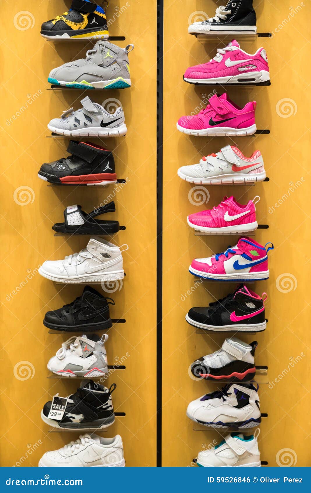 Nike kids shoes editorial photo. Image 