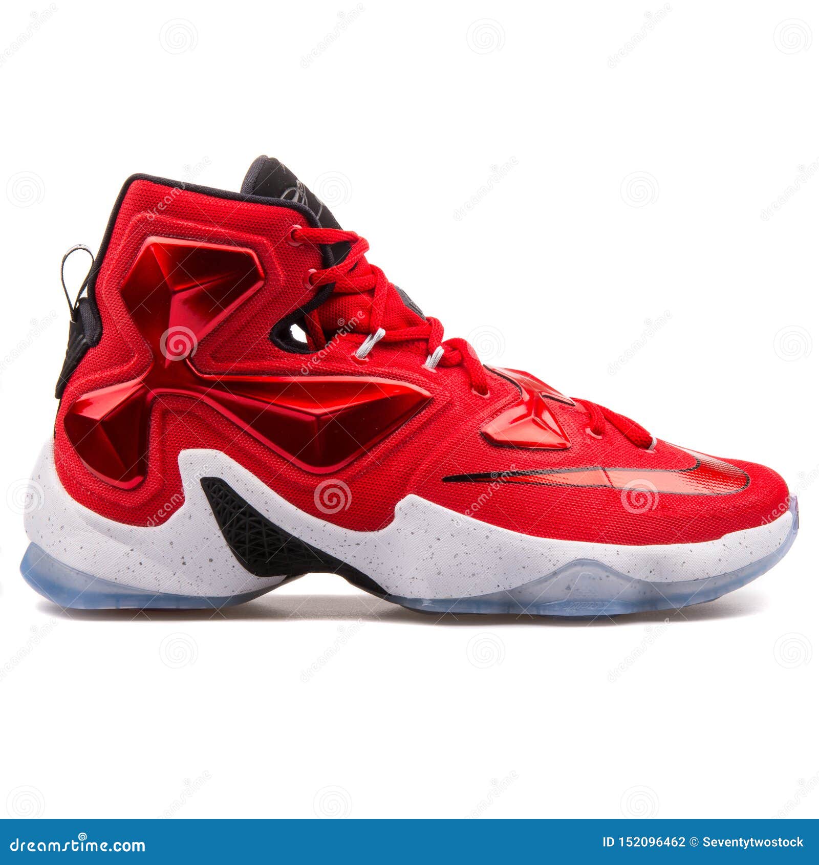 Nike Lebron XIII Red and White Sneaker Editorial Photography - Image of ...