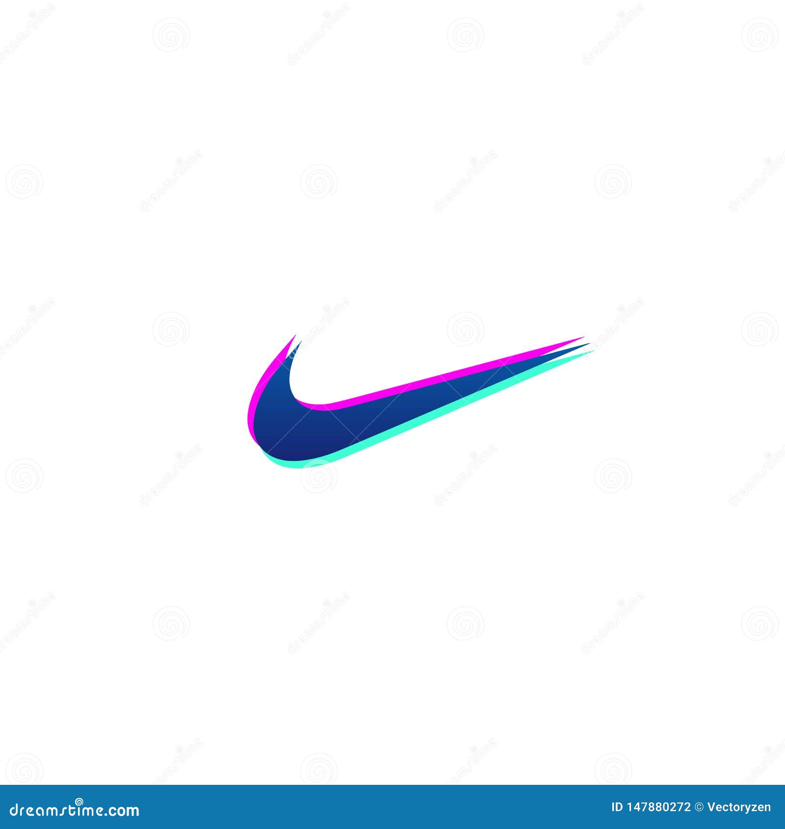 nike logo multicolor