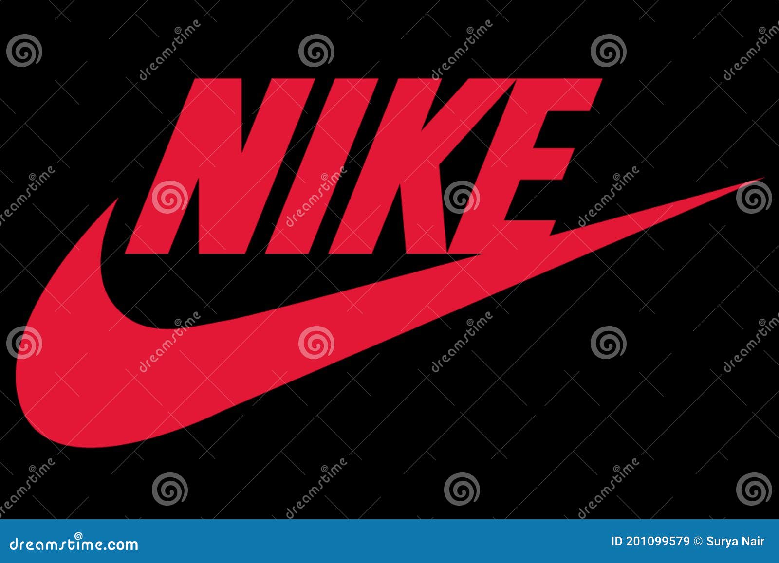 Nike Logo on Black Paper. Nike, Inc Editorial Stock Image of commercial, gear: 201099579