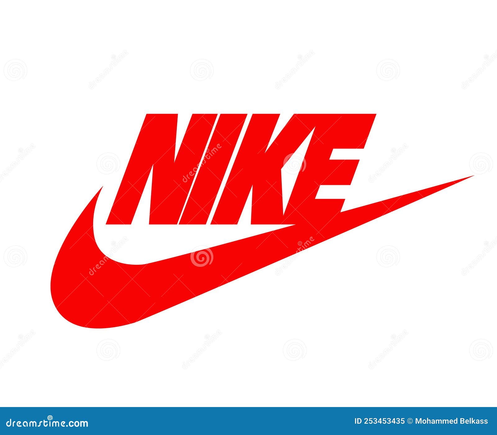 amateur Drastisch Trend Nike Logo Rood Met Naam Waspictogram Abstract Redactionele Afbeelding -  Illustration of land, gelijke: 253453435