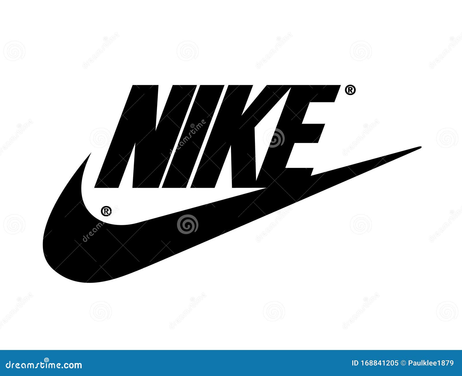 Nike Logo on White Background Editorial Image - Illustration of  corporation, logo: 168841205