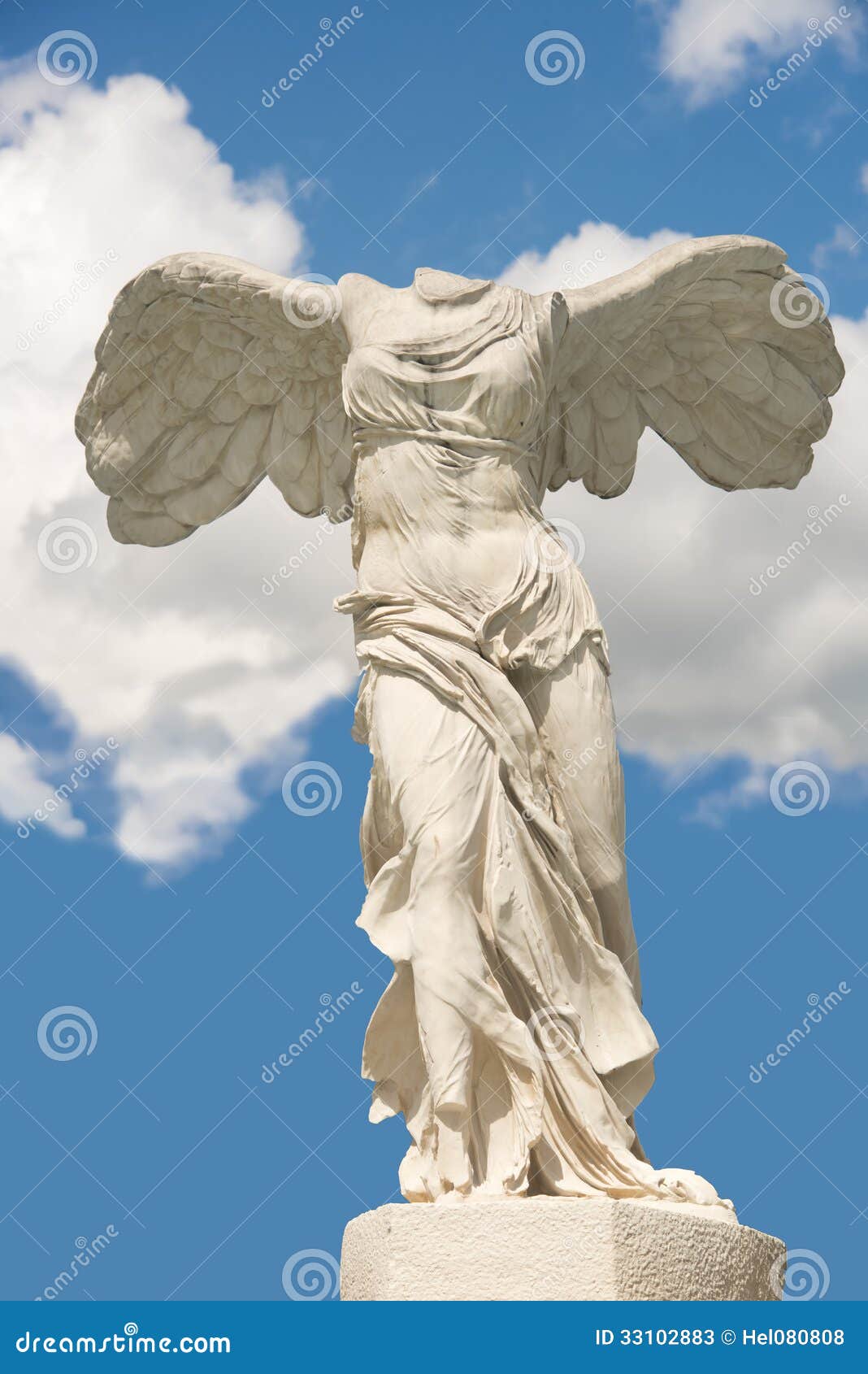 nike of samothrace, statue of winged victory of samothrace, hellenistic sculpture, statue, replica