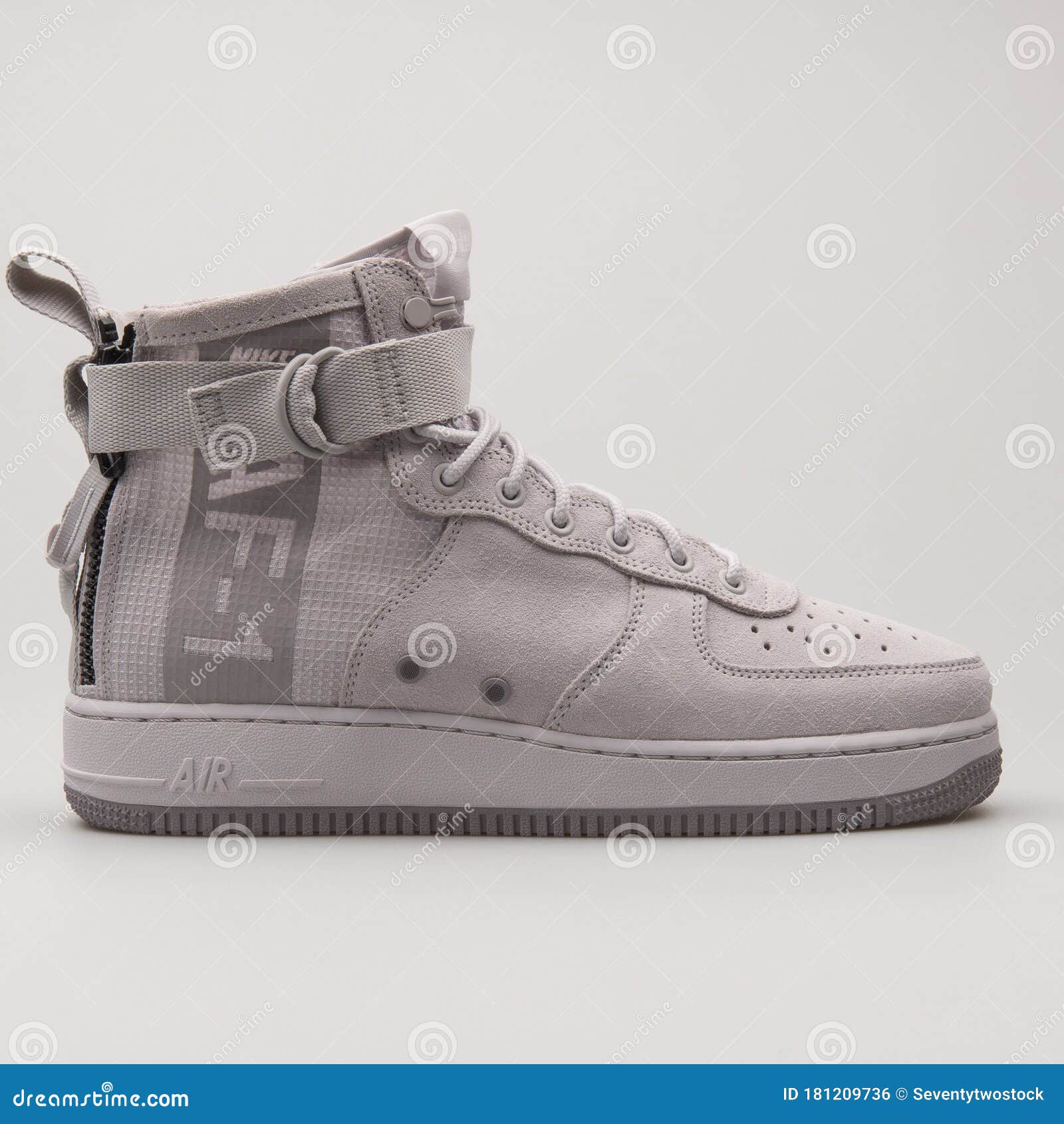 Nike SF Air Force 1 Mid Grey Sneaker Editorial Photo - Image of running, color: 181209736