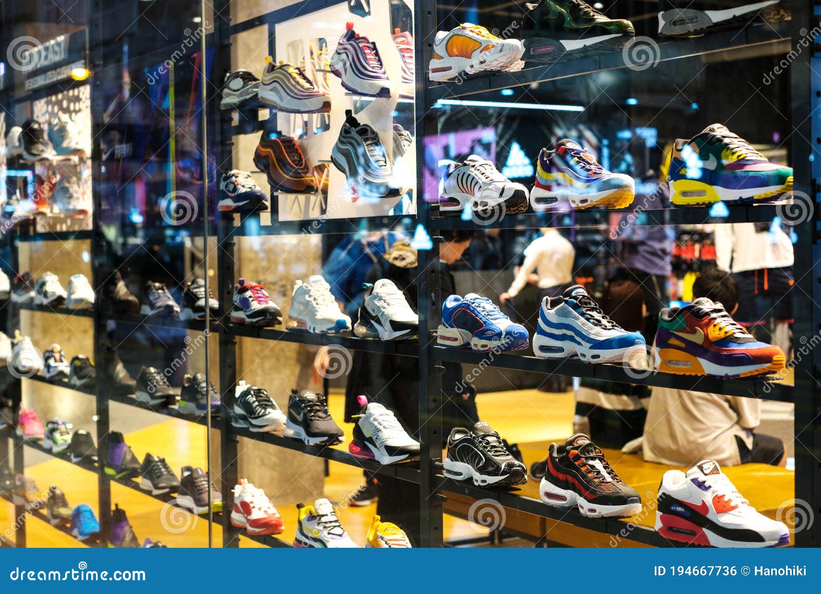 Nike Sneakers in Shop Window at Sneaker Street in HongKong Editorial ...