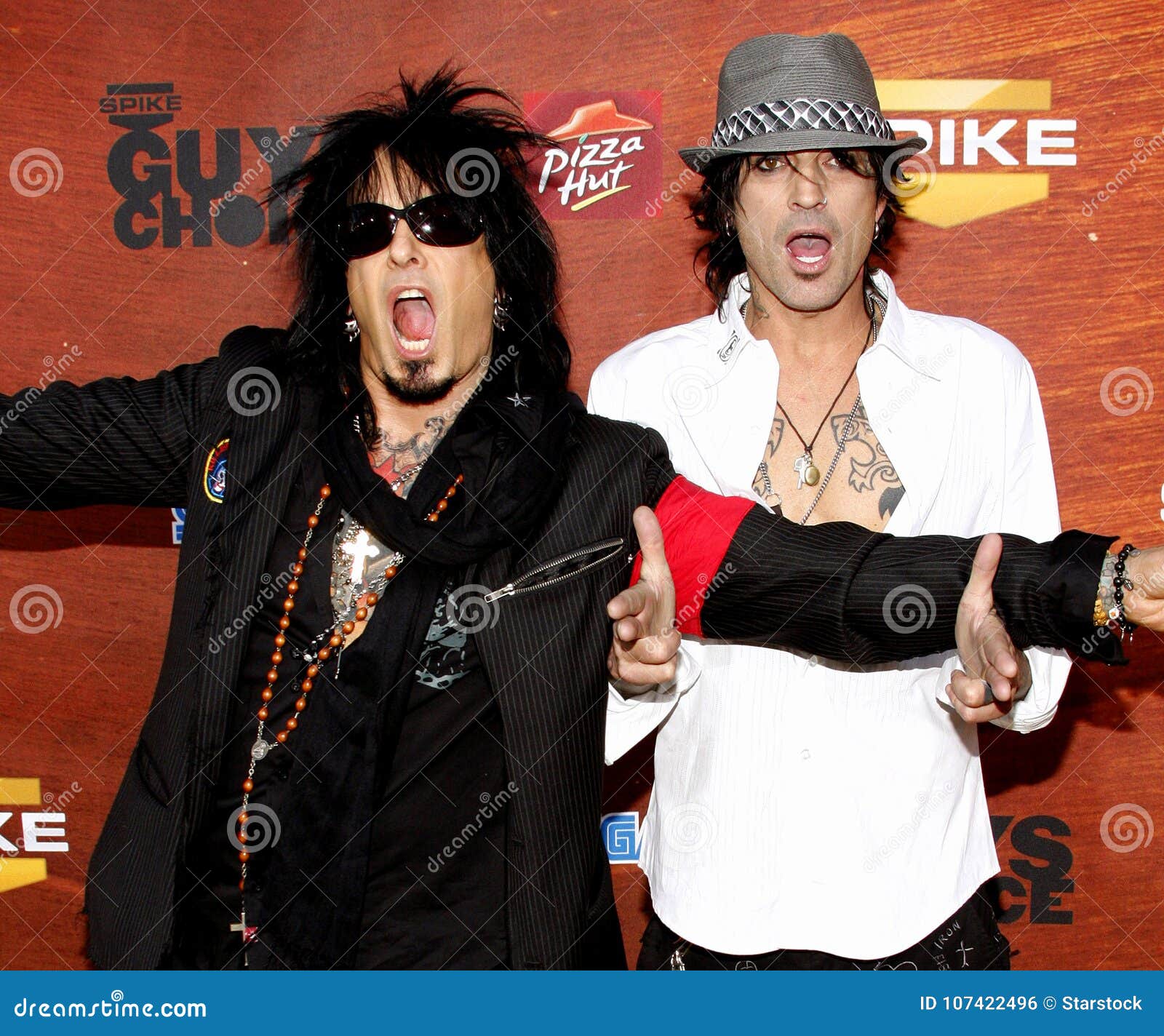 Nikki Sixx and Tommy Lee editorial photo. Image of hollywood - 107422496