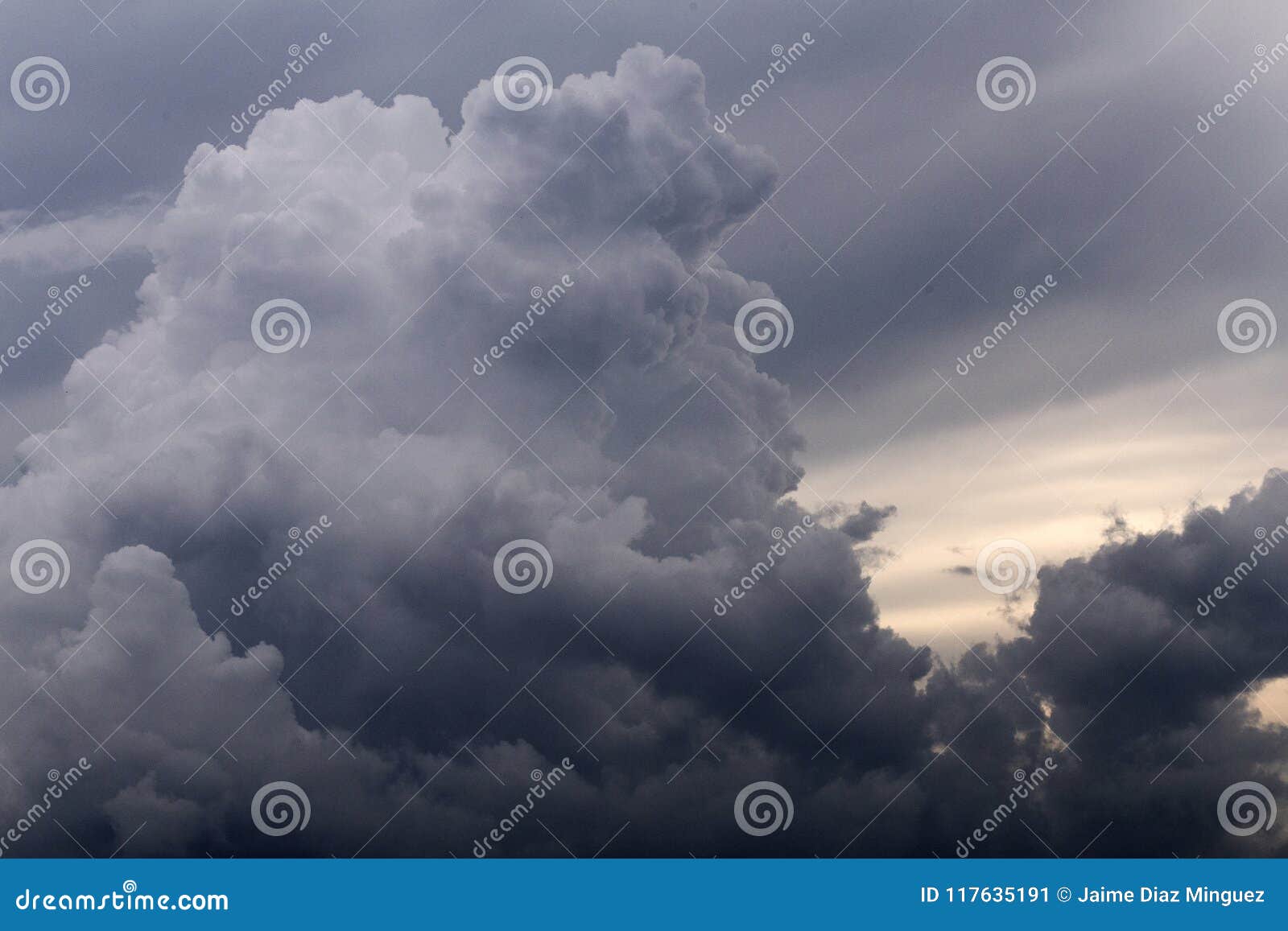 Nimbus Cumulus Clouds In The Sky Of 