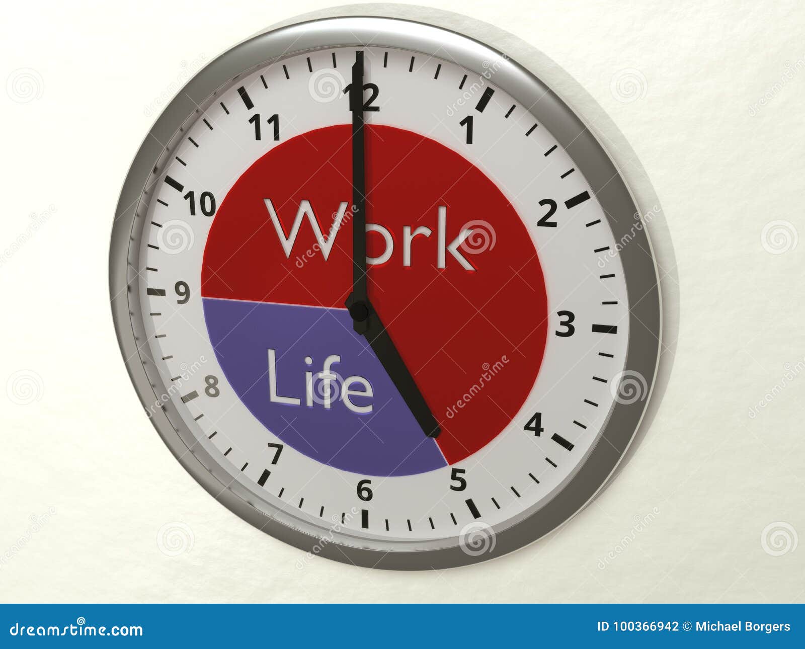 Nine To Five Work Life Balance Clock Stock Illustration - Illustration of leadership, business: 100366942