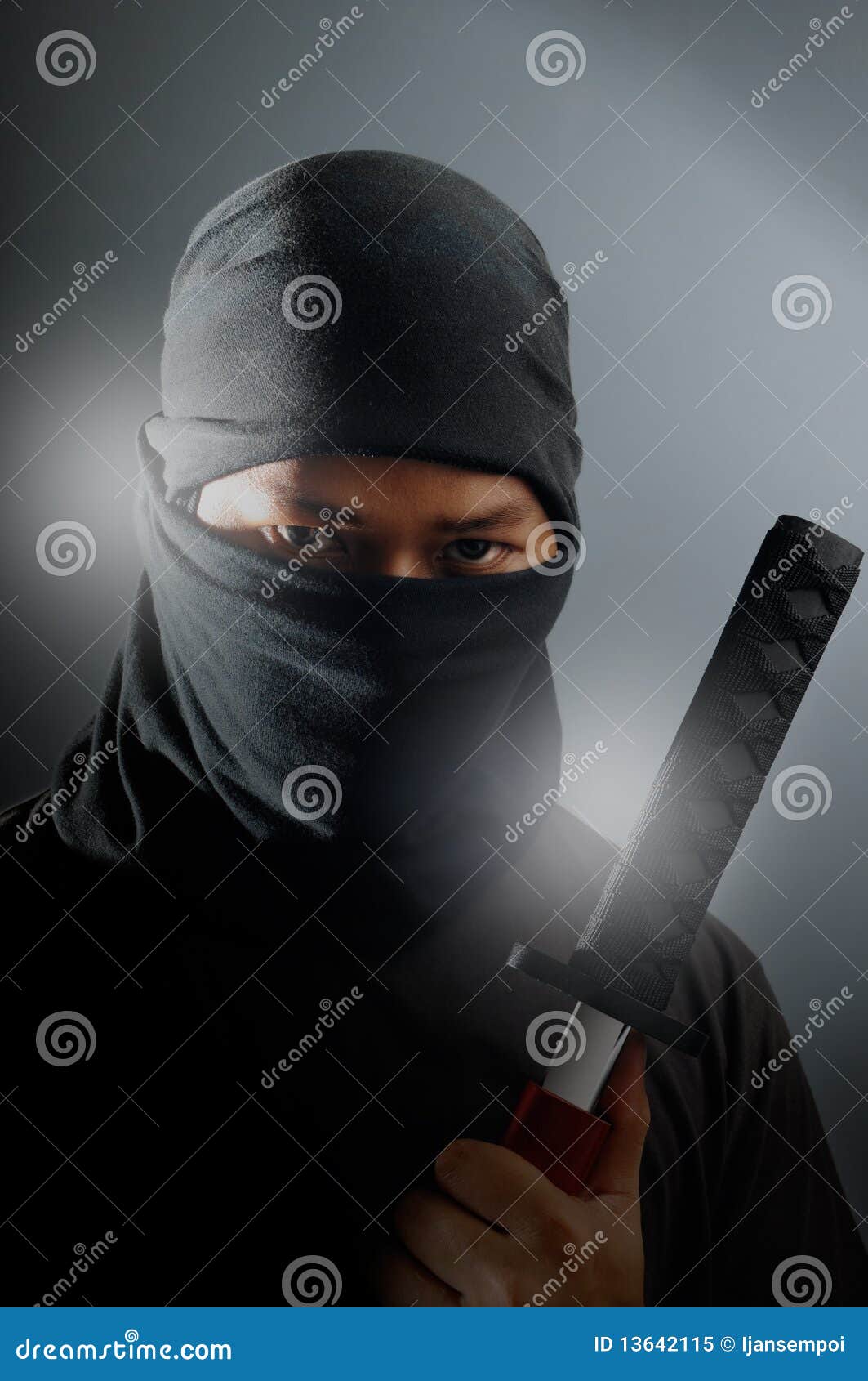 Ninja assassin stock image. Image of killer, shuriken - 13642115