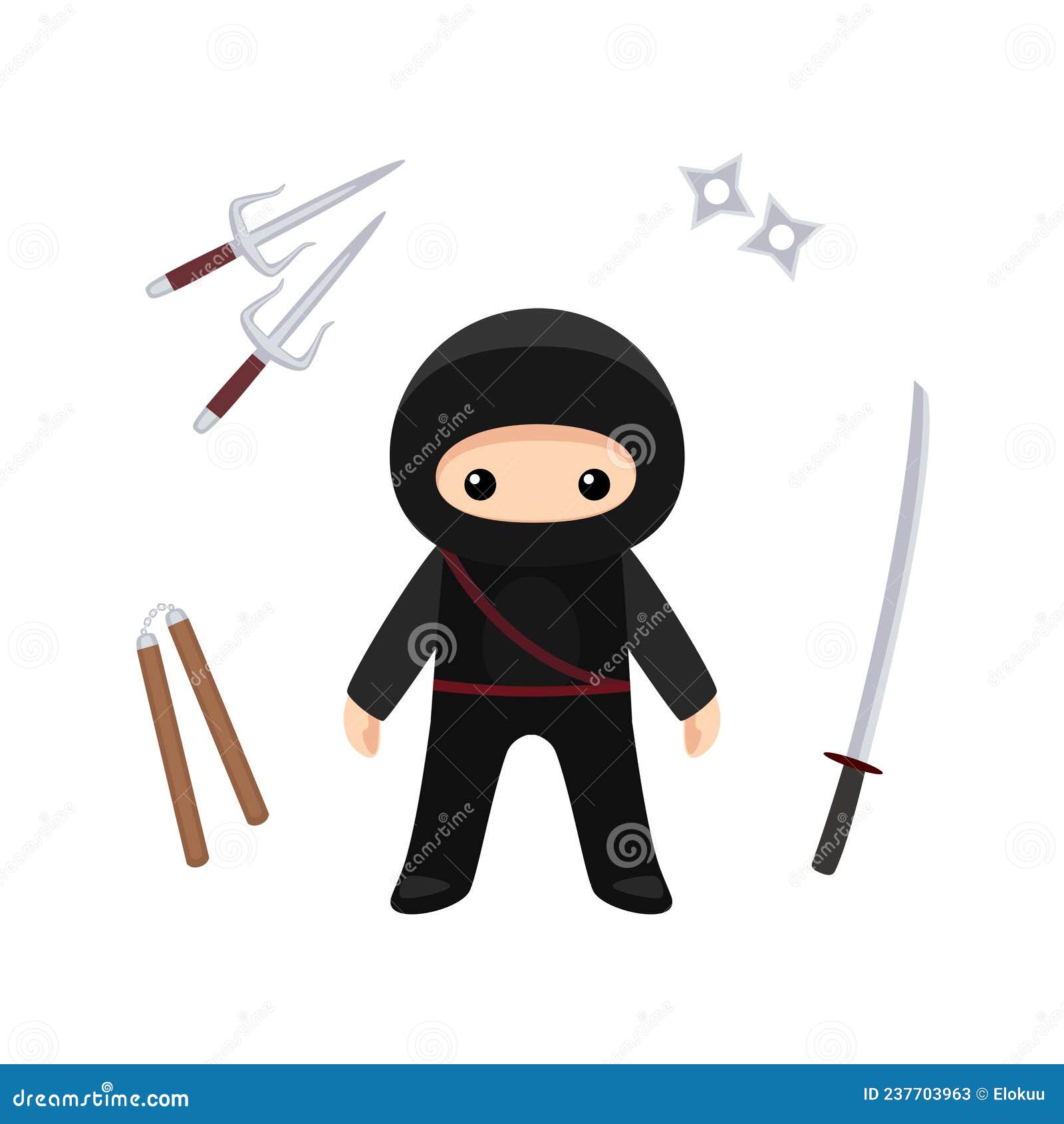 Um desenho preto e branco de um ninja com uma espada generativa ai