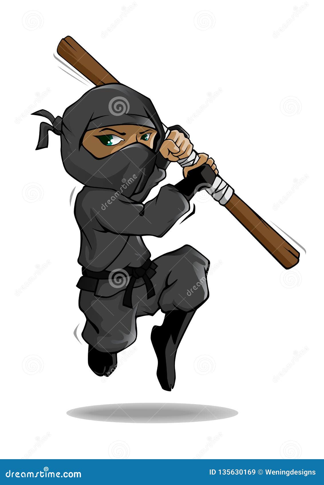 Ninja Bonitinha Com Desenho Animado. Ilustração Do ícone De Vetor De  Pessoas Isolada No Vetor Premium Ilustração do Vetor - Ilustração de ninja,  macho: 219648577