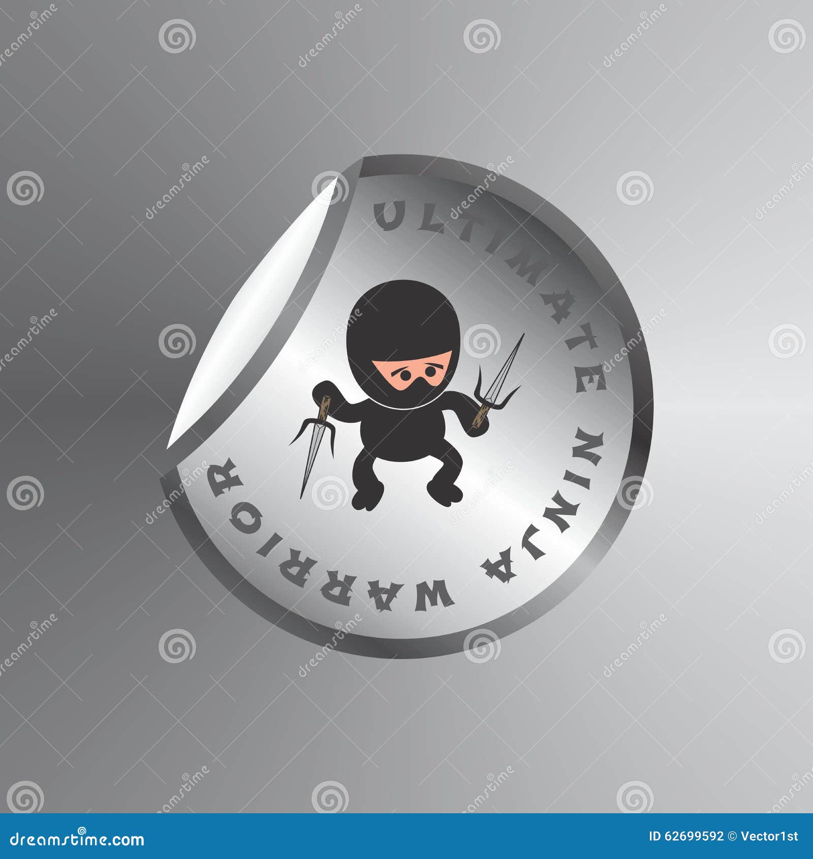 Ninja Cartoon Character Landing Pose 8629736 Vector Art at Vecteezy