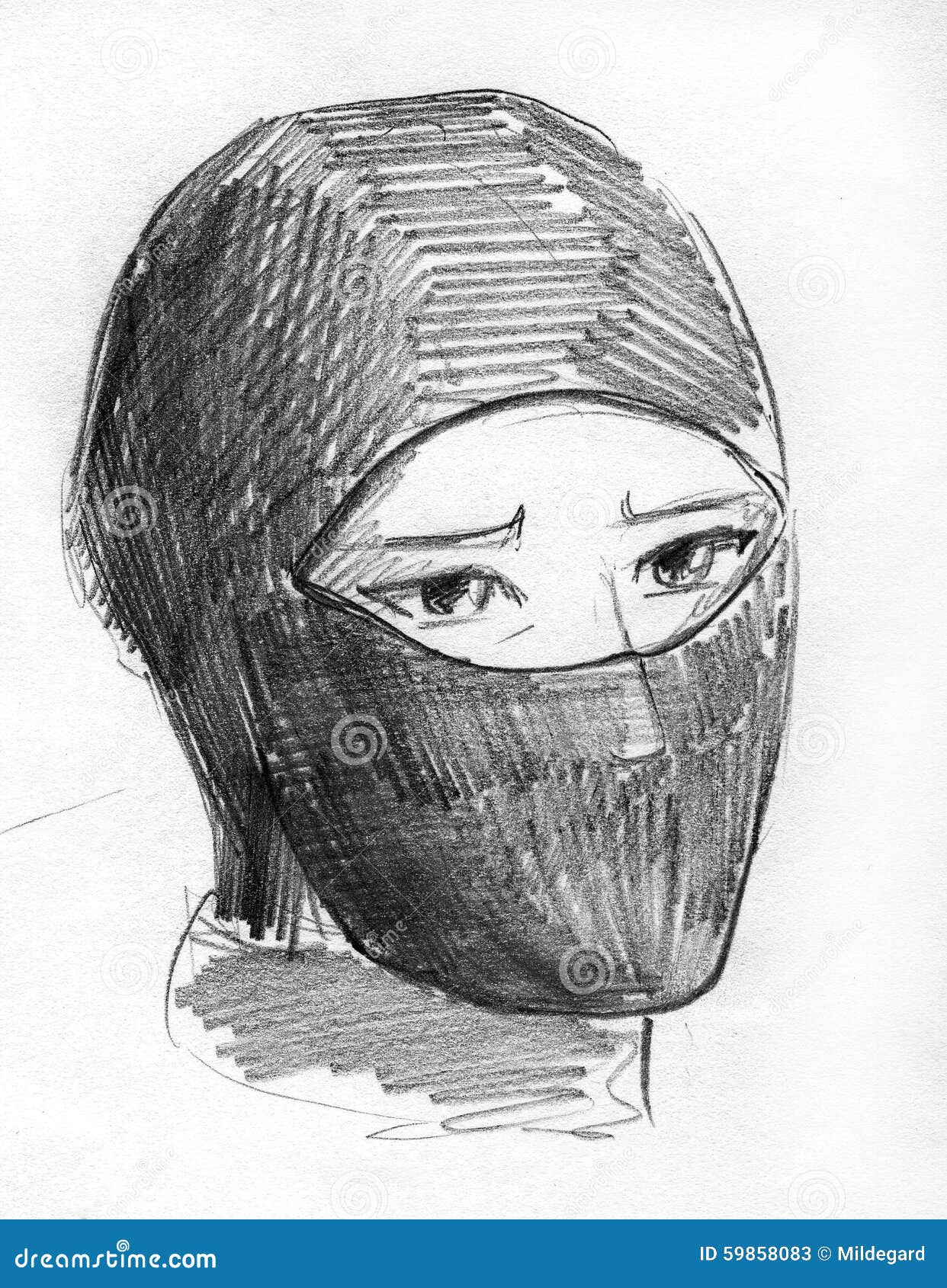 ninja drawings in pencil