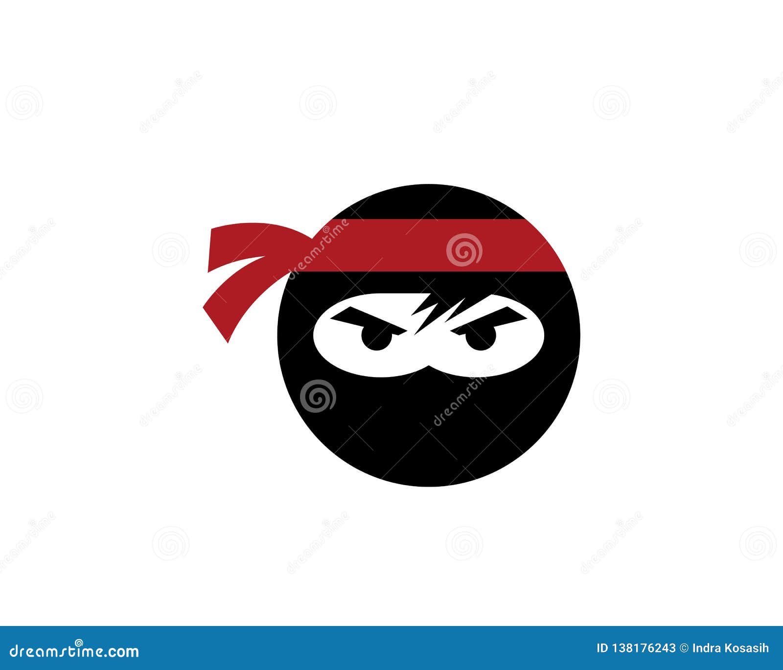 Download Ninja Warrior Icon. Simple Black Ninja Head Logo Stock ...