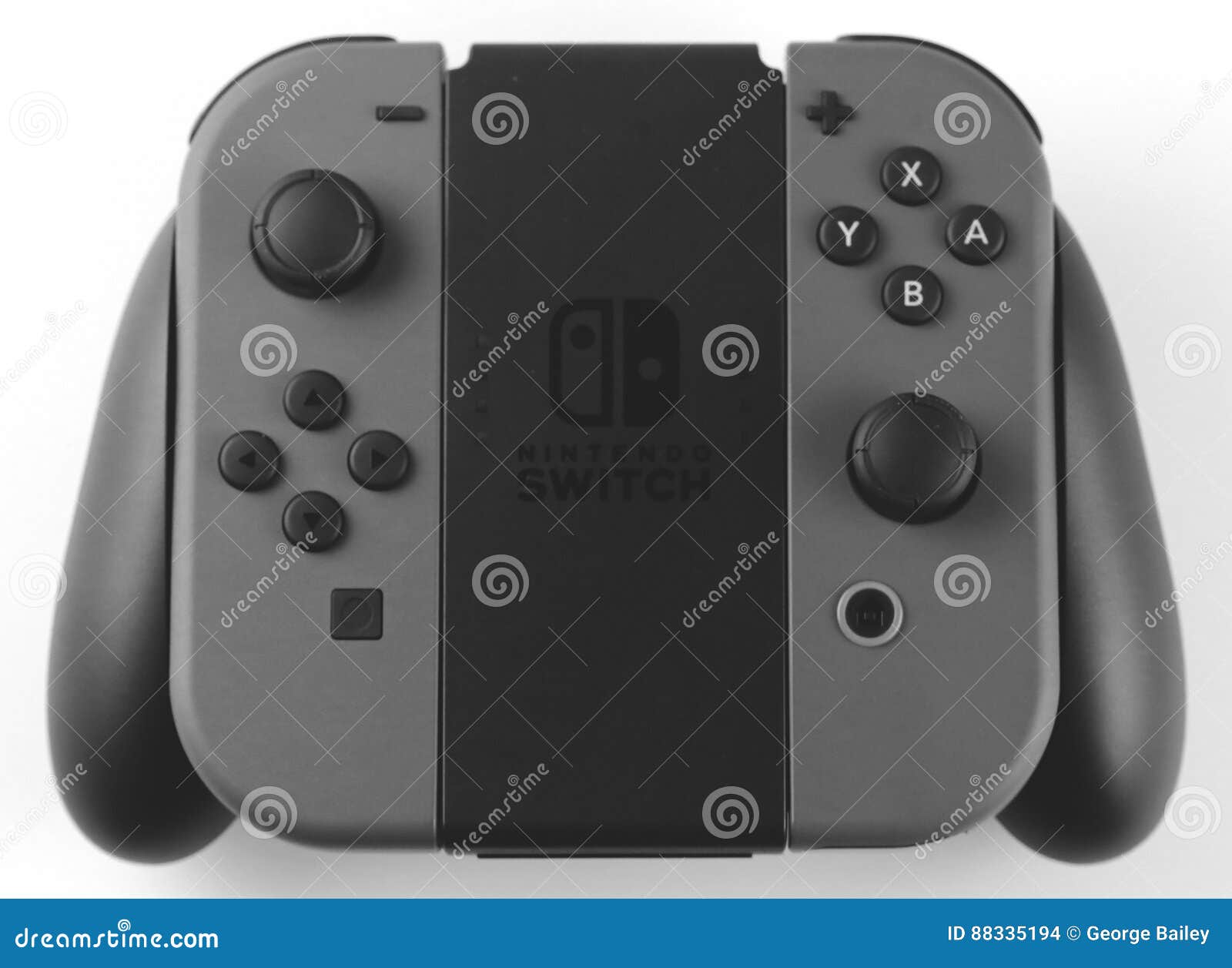 Nintendo Switch video game console developed by Nintendo, released on March  3, 2017 on a white background. Germany, Berlin - June 30, 2019: Nintendo  Switch Joy-con controller on a white background Stock Photo