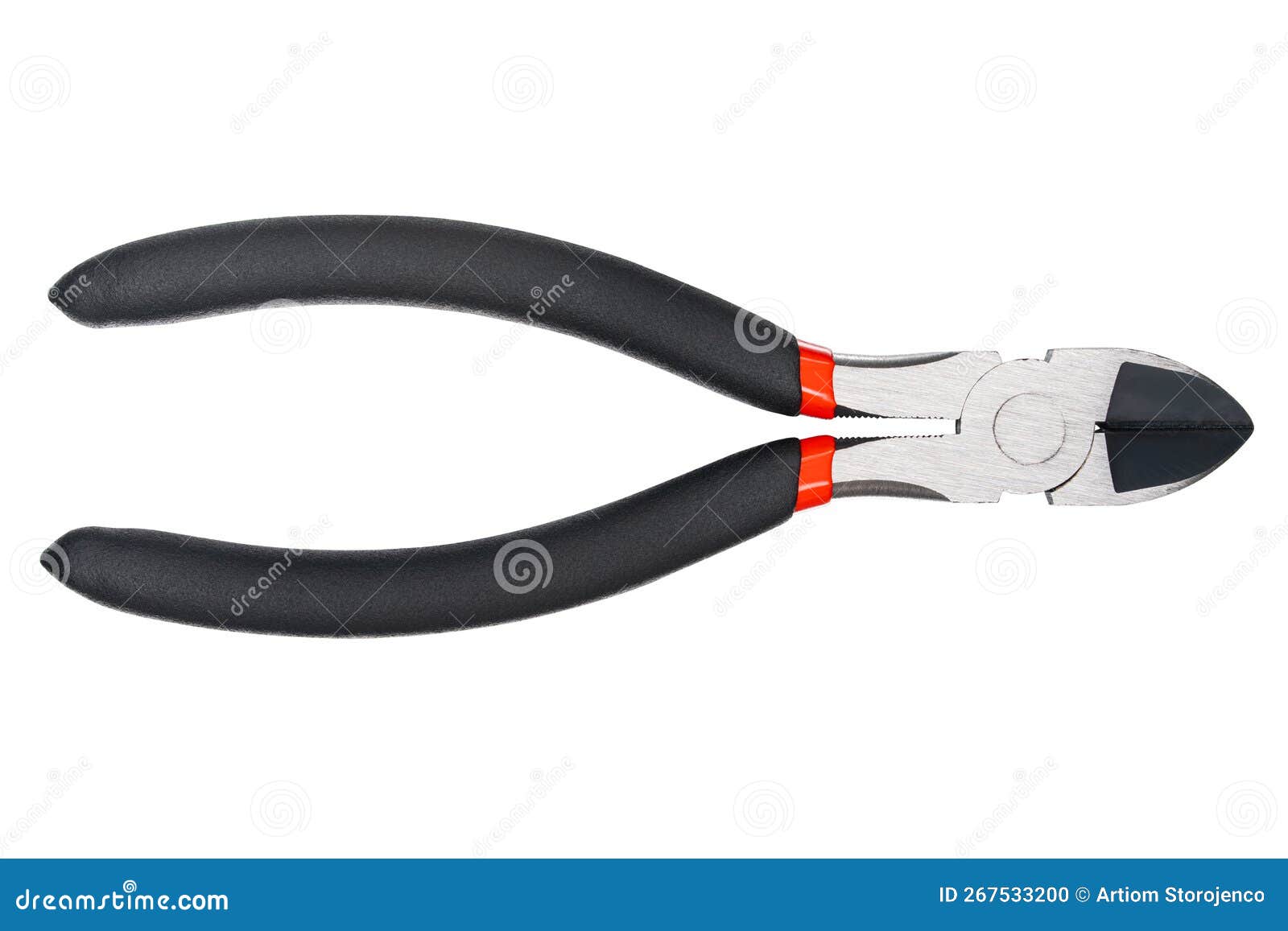 Pliers Tool Isolated Cutting Pliers Or Nippers Side Cutter Red