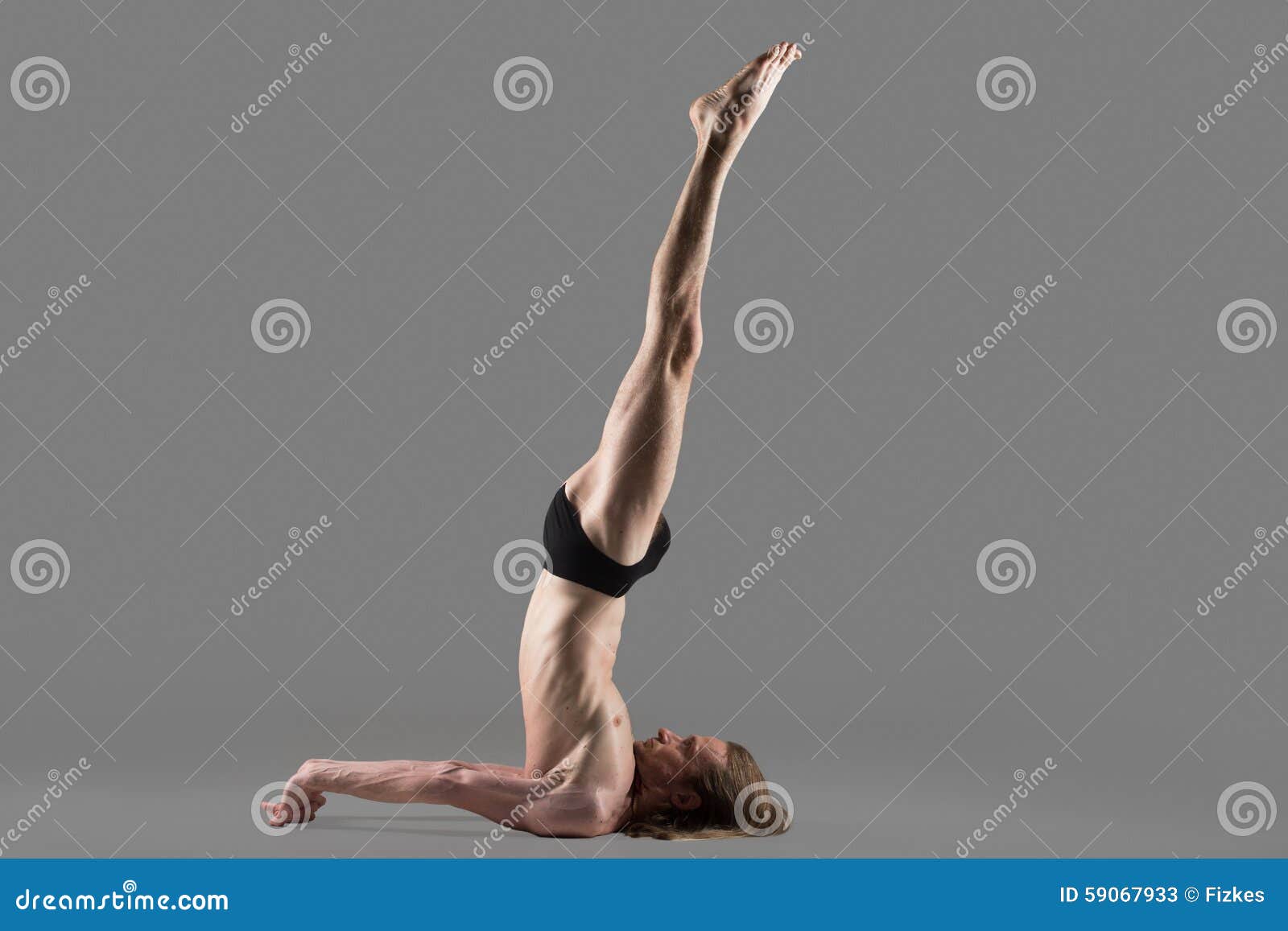 Niralamba Sarvangasana Yoga Pose Stock Image - Image of practice, active:  59067933