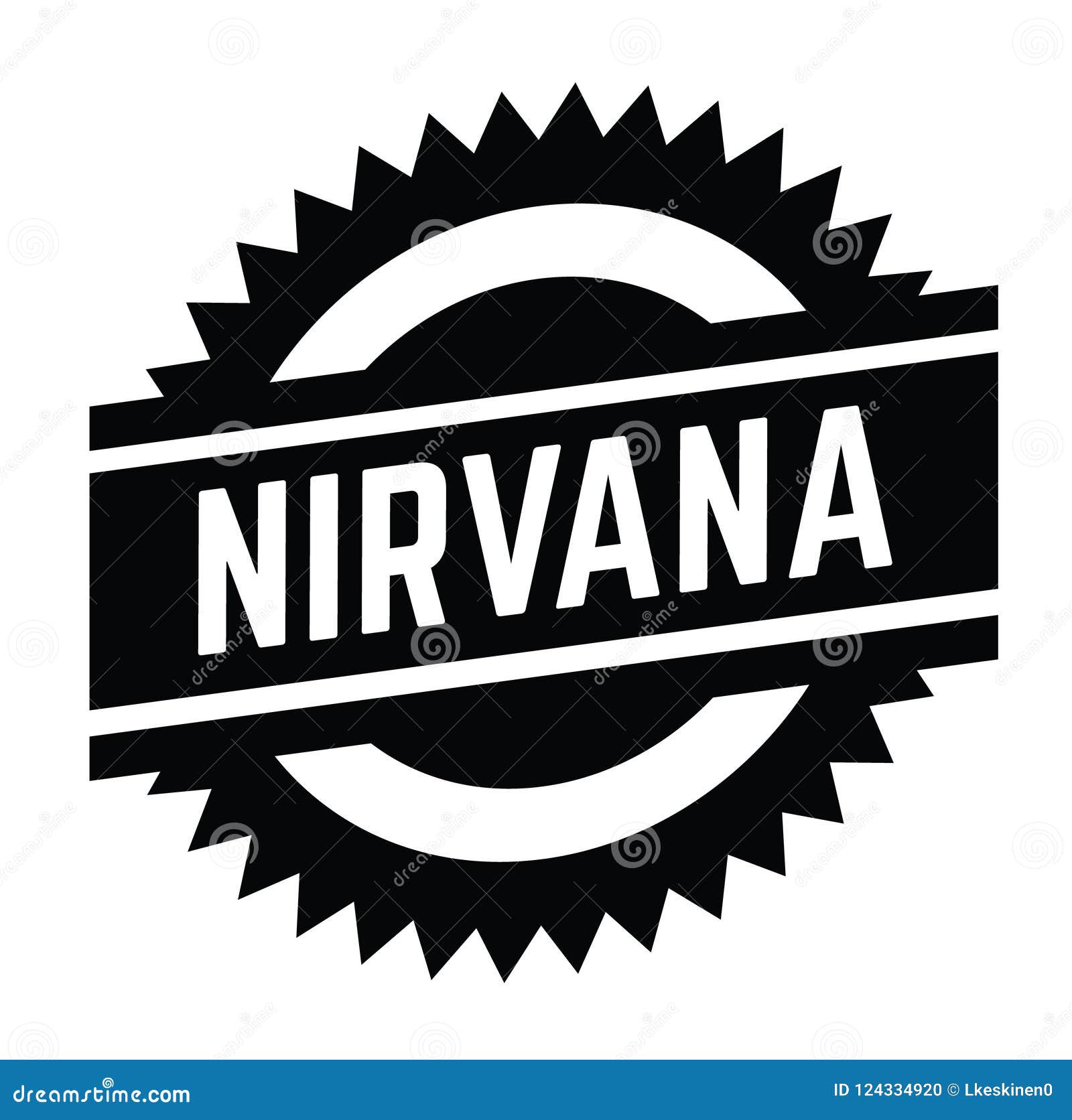 Nirvana stamp on white stock vector. Illustration of french - 124334920, image size:1600x1672
