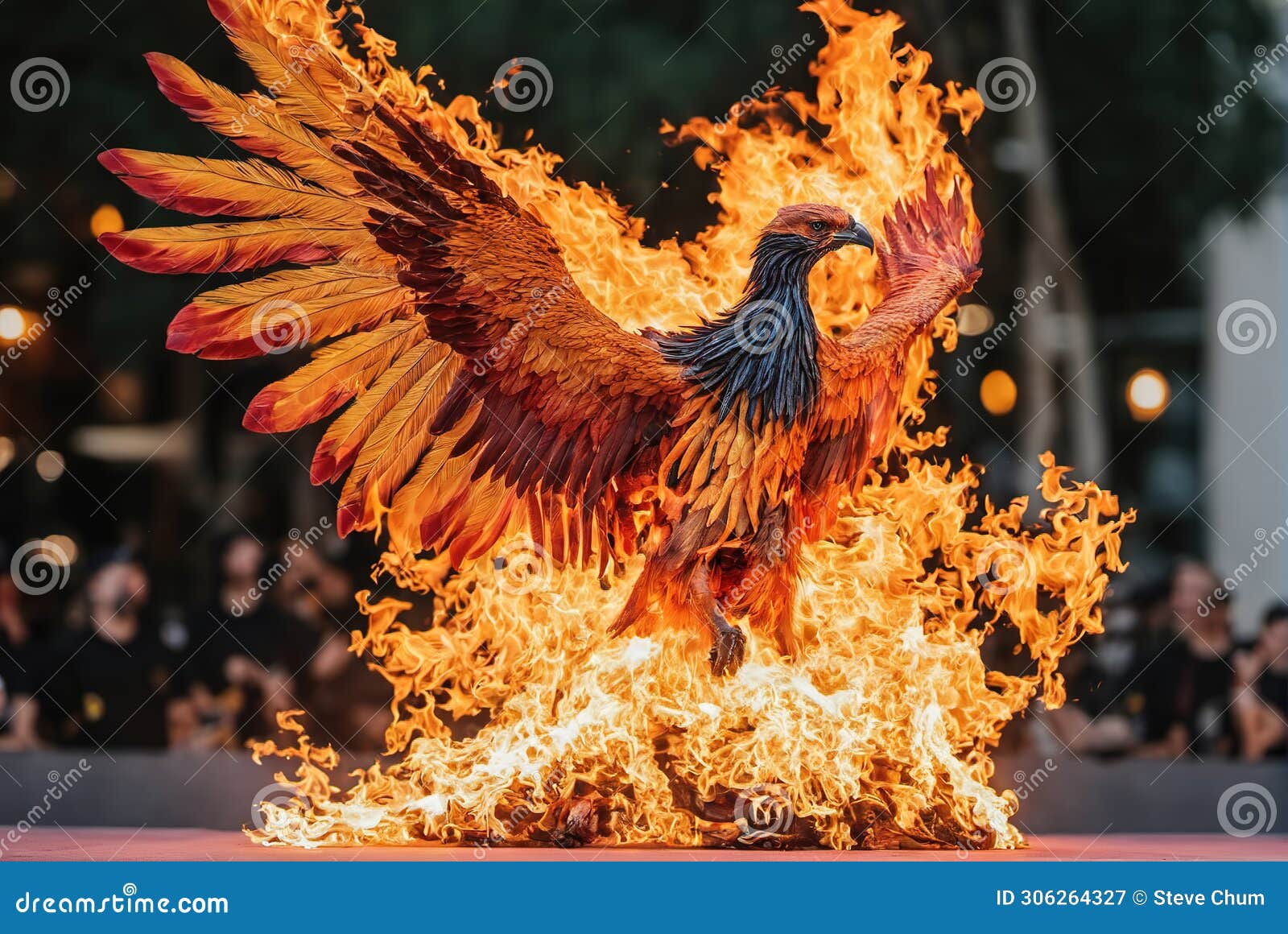 Nirvana Phoenix Reborn from the Ashes Stock Illustration - Illustration ...