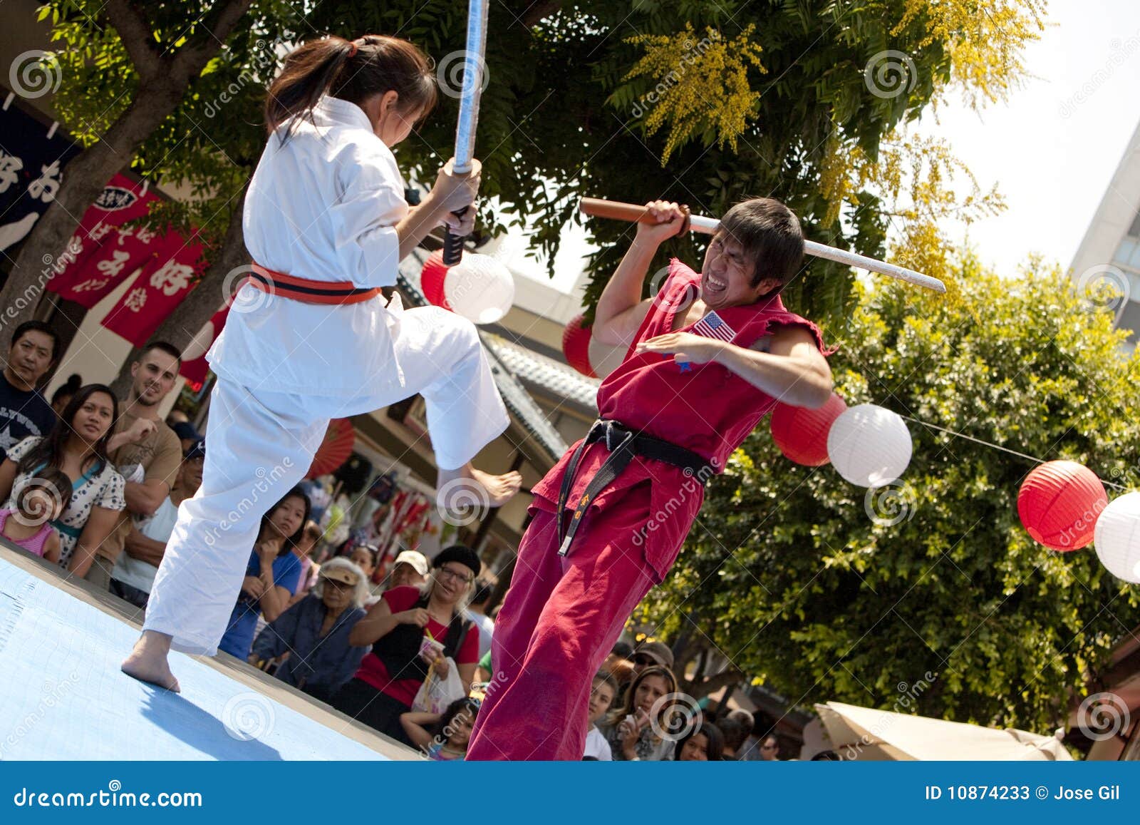 Nisei Week Martial Arts Demo Editorial Stock Photo Image of