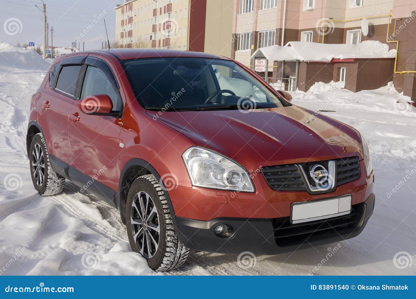 Nissan Qashqai in Red Color. this is Crossover that Combines Modark Design and Hatchback Refinement with Functionality Editorial Image - Image of functionality: 83891540