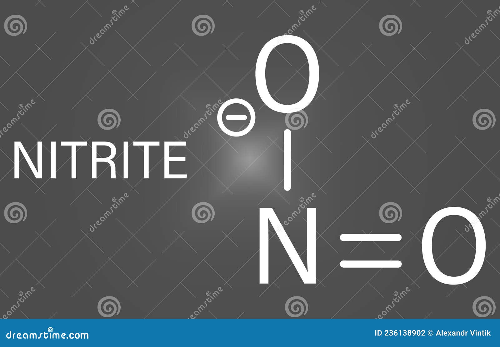 Nitrite Anion, Chemical Structure. Nitrite Salts are Used in the Curing ...