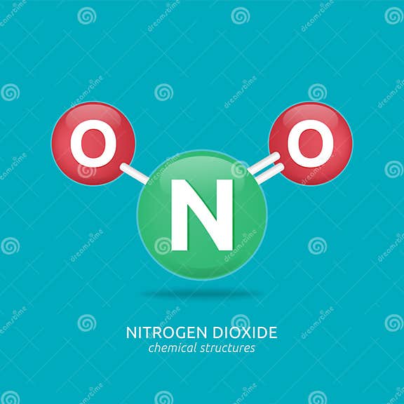 Nitrogen Dioxide Formula, Chemical Structures Vector Illustration Stock ...