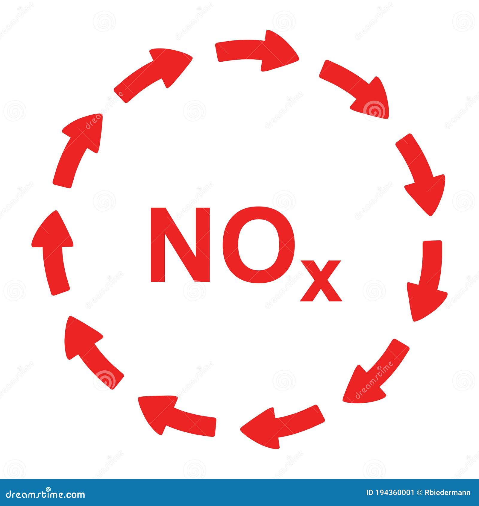 Nitrogen oxides and arrows stock vector. Illustration of symbol 194360001