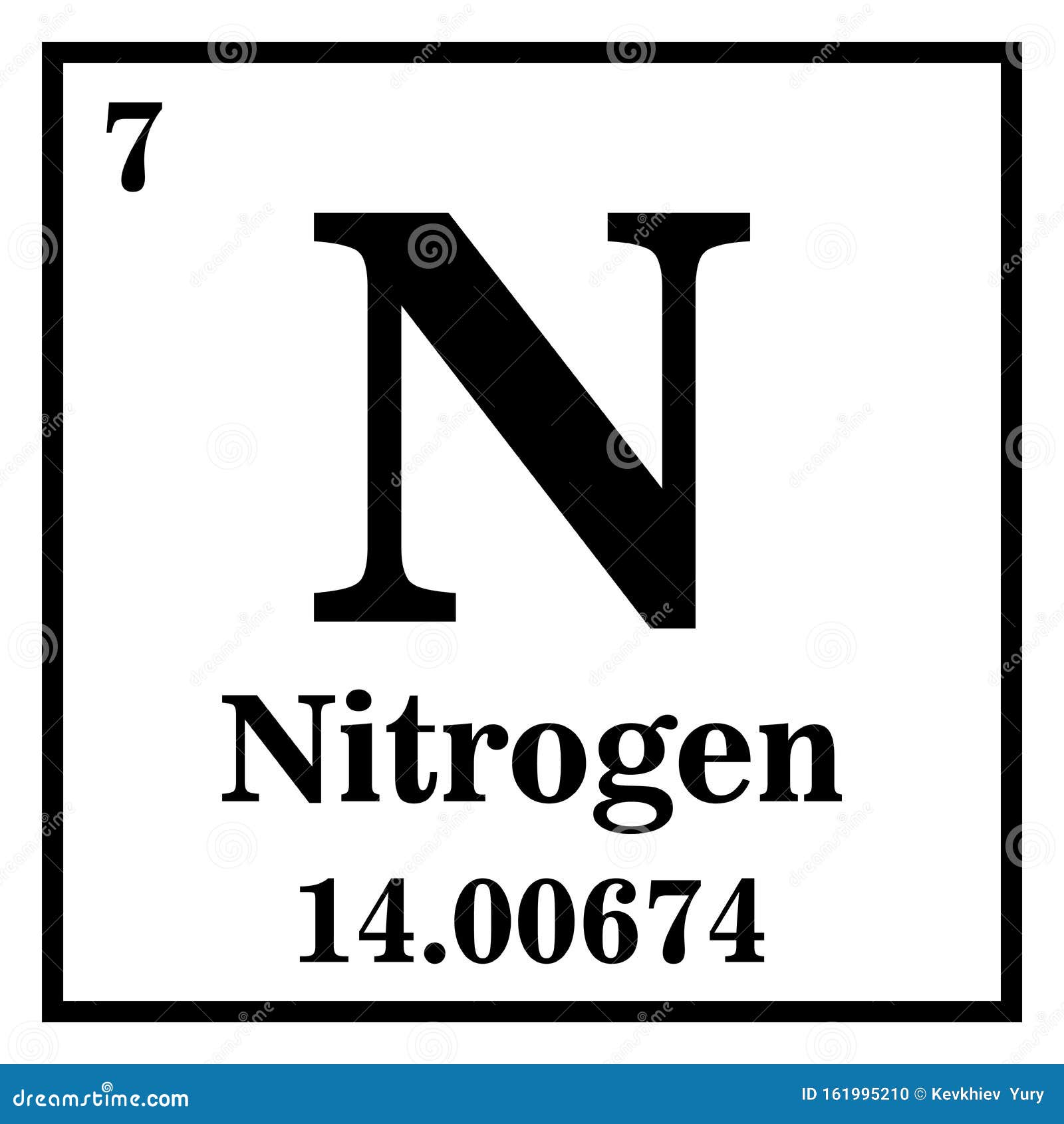 Nitrogen Periodic Table of the Elements Vector Stock Vector ...