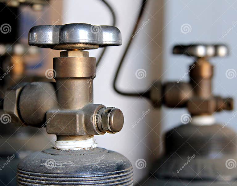 Nitrous Oxide Tank Valves stock photo. Image of sealed 23298012