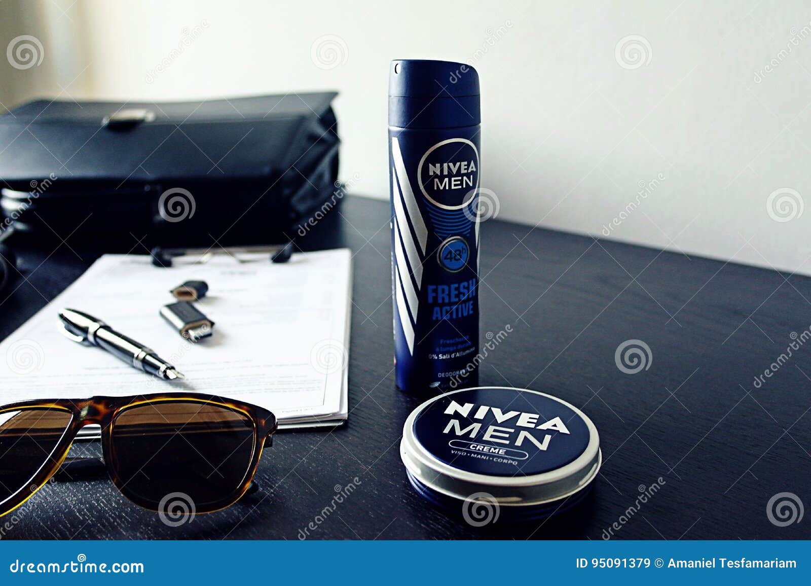 Nivea Men Products On A Desk Editorial Stock Image Image Of