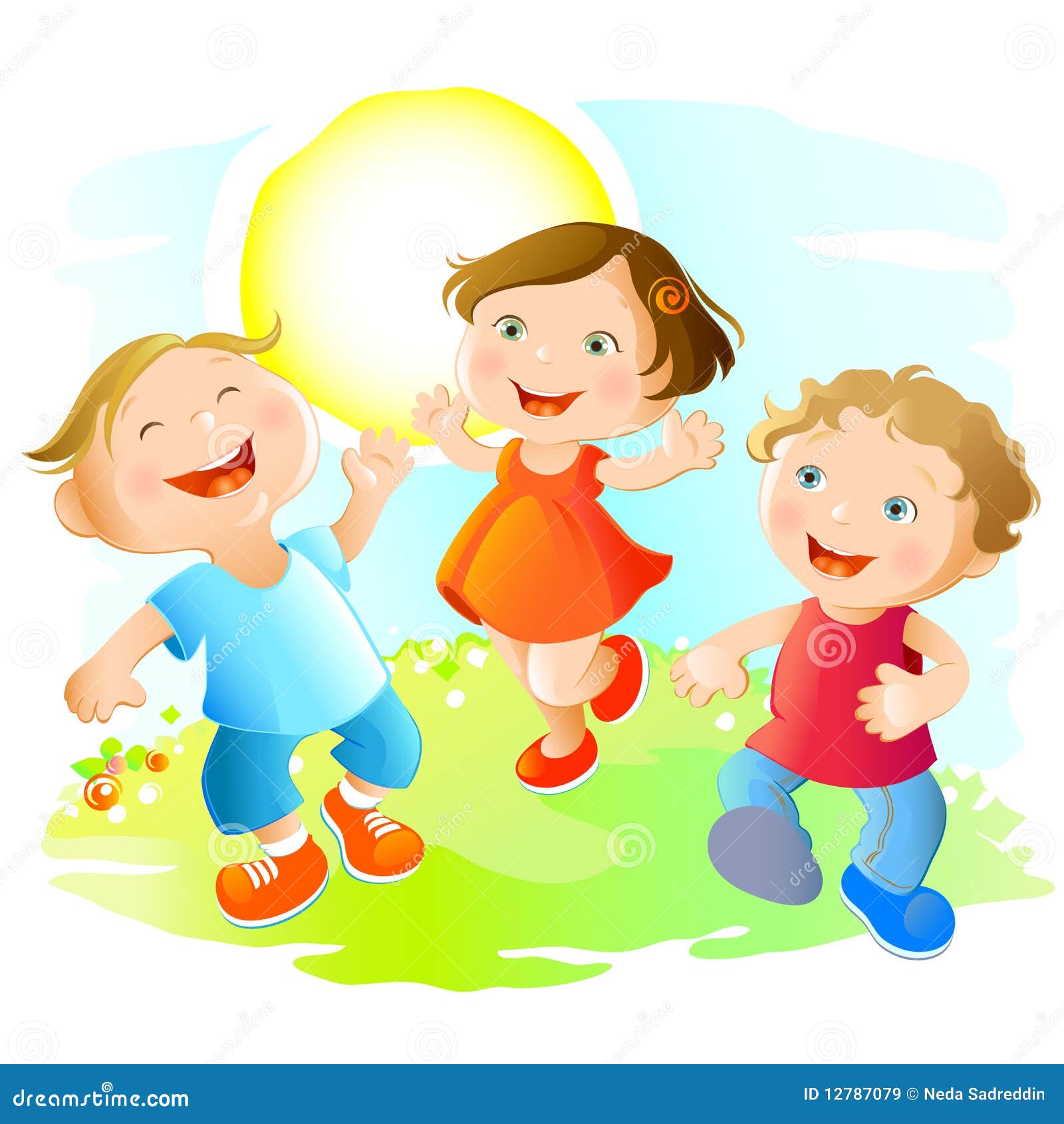 Niños Felices Ilustración Del Vector Ilustración De Arte 12787079